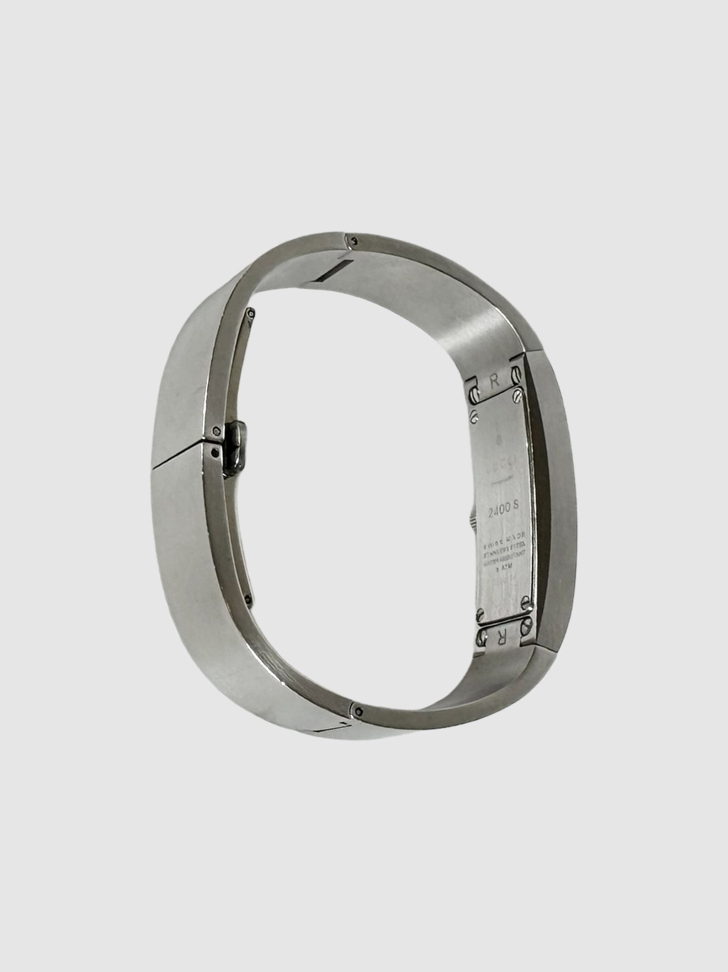 2400 Silver Quartz Bangle Watch