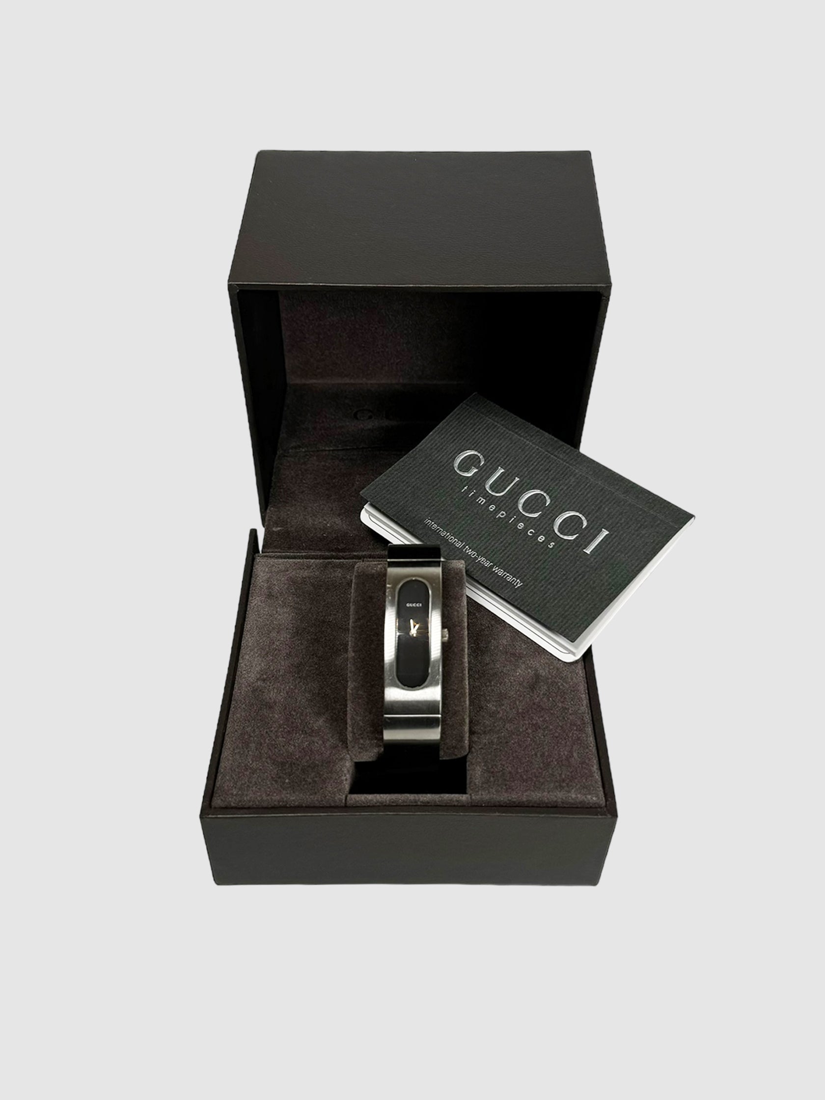 Gucci 2400 Silver Quartz Bangle Watch Consignment Secondhand Designer Luxury Resale Toronto Trendy