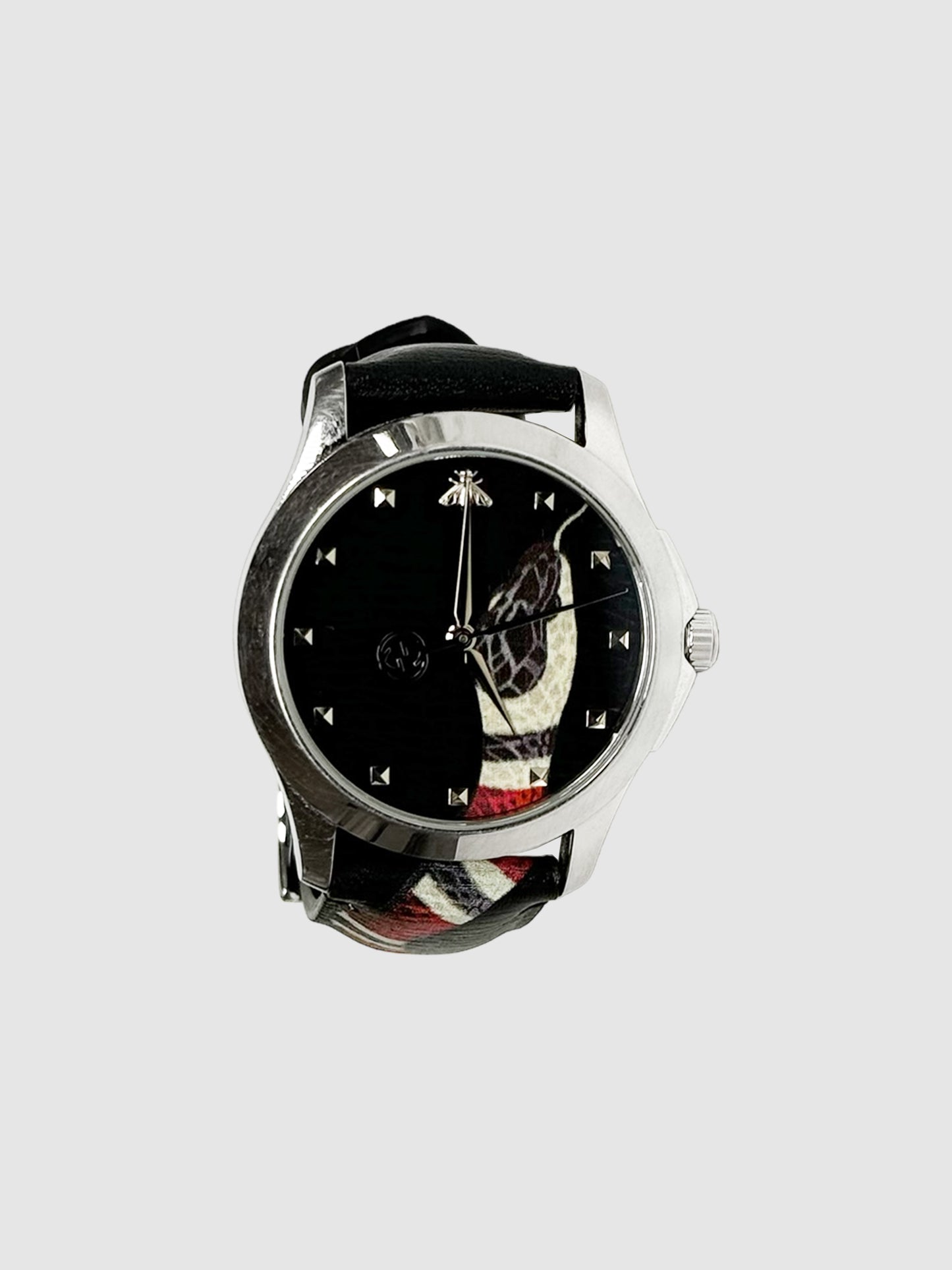 Gucci Black Le Marche des Merveilles Quartz Watch Consignment Secondhand Designer Luxury Resale Toronto Trendy