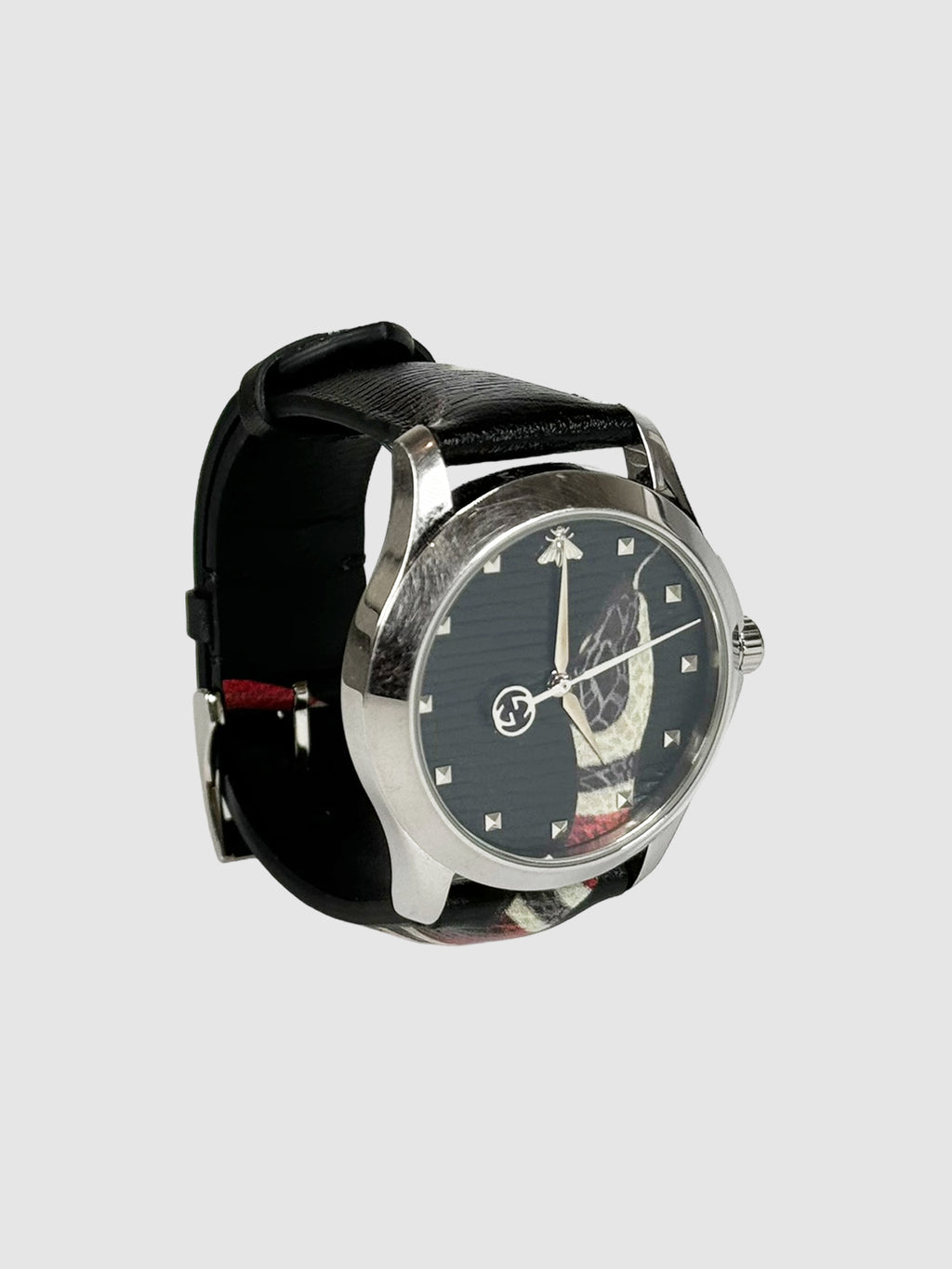 Gucci Black Le Marche des Merveilles Quartz Watch Consignment Secondhand Designer Luxury Resale Toronto Trendy