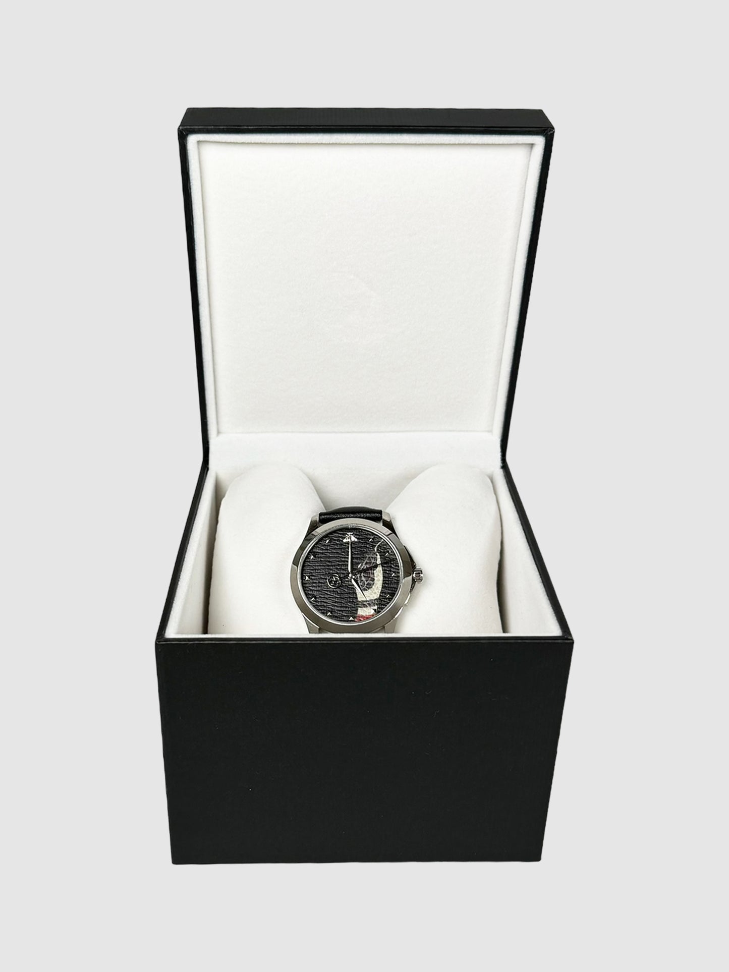 Gucci Black Le Marche des Merveilles Quartz Watch Consignment Secondhand Designer Luxury Resale Toronto Trendy