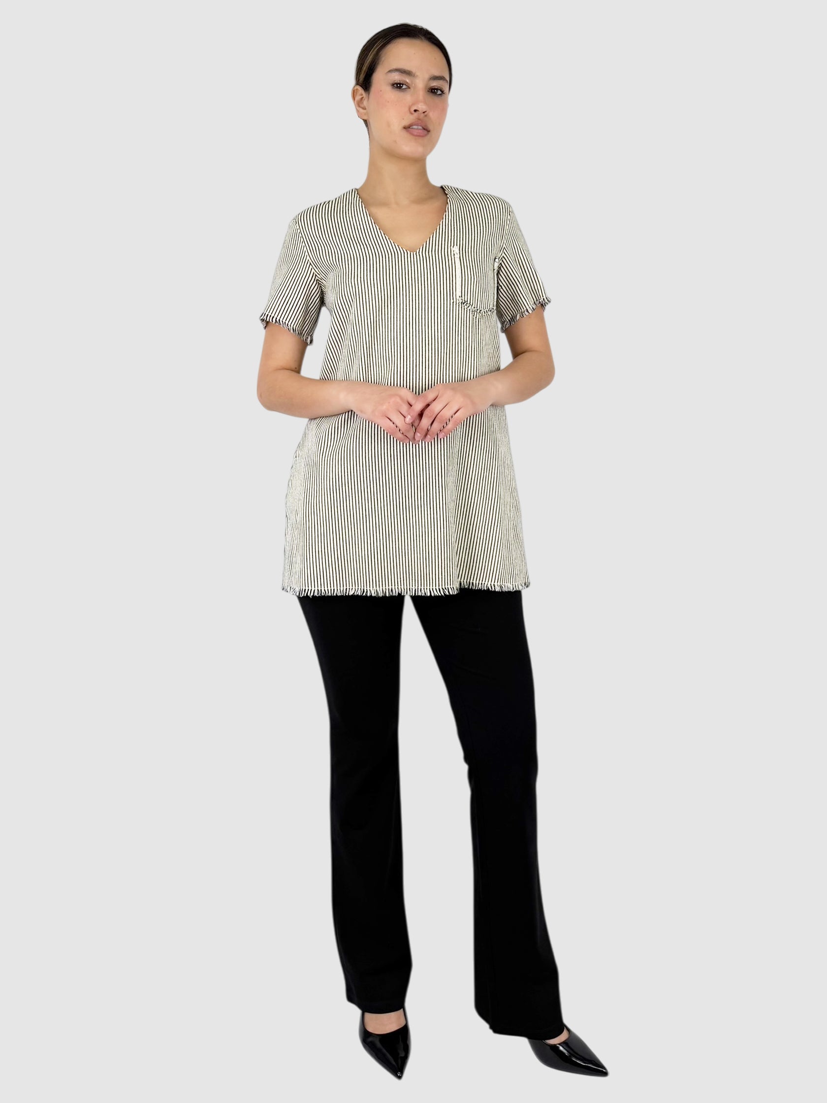 Striped Mini Shirt Dress