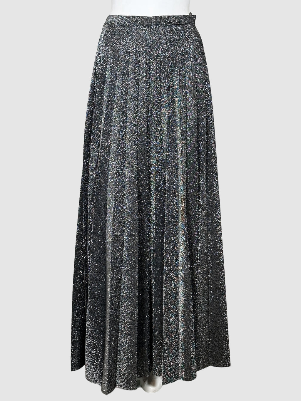 Lurex Pleated Maxi Skirt - Size XS