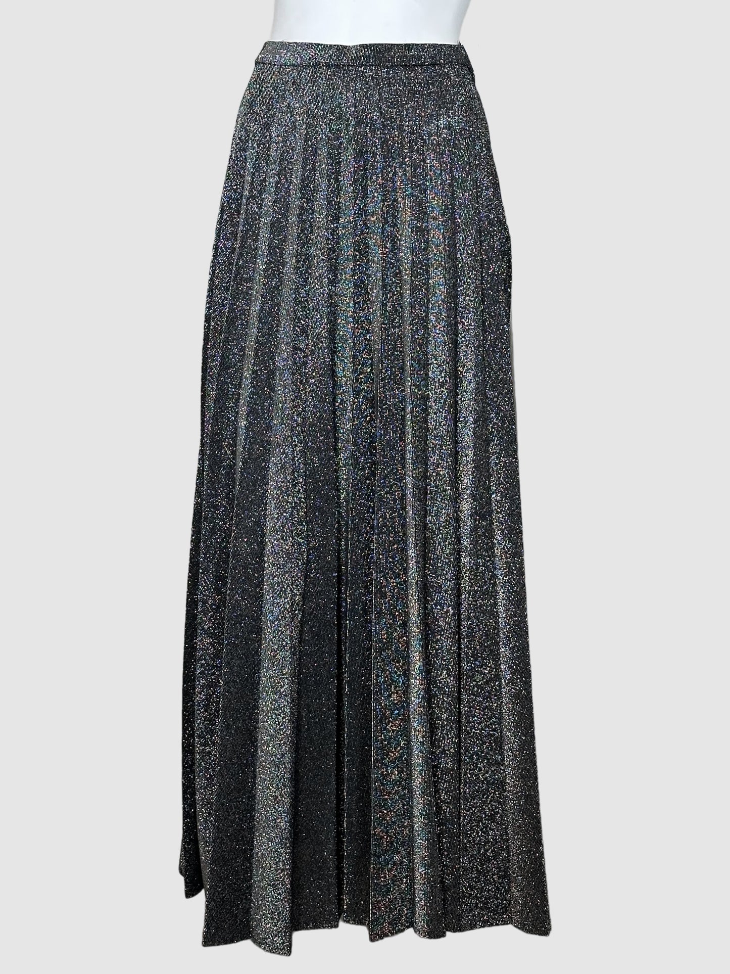 Toplet Lurex Pleated Maxi Skirt - Size XS