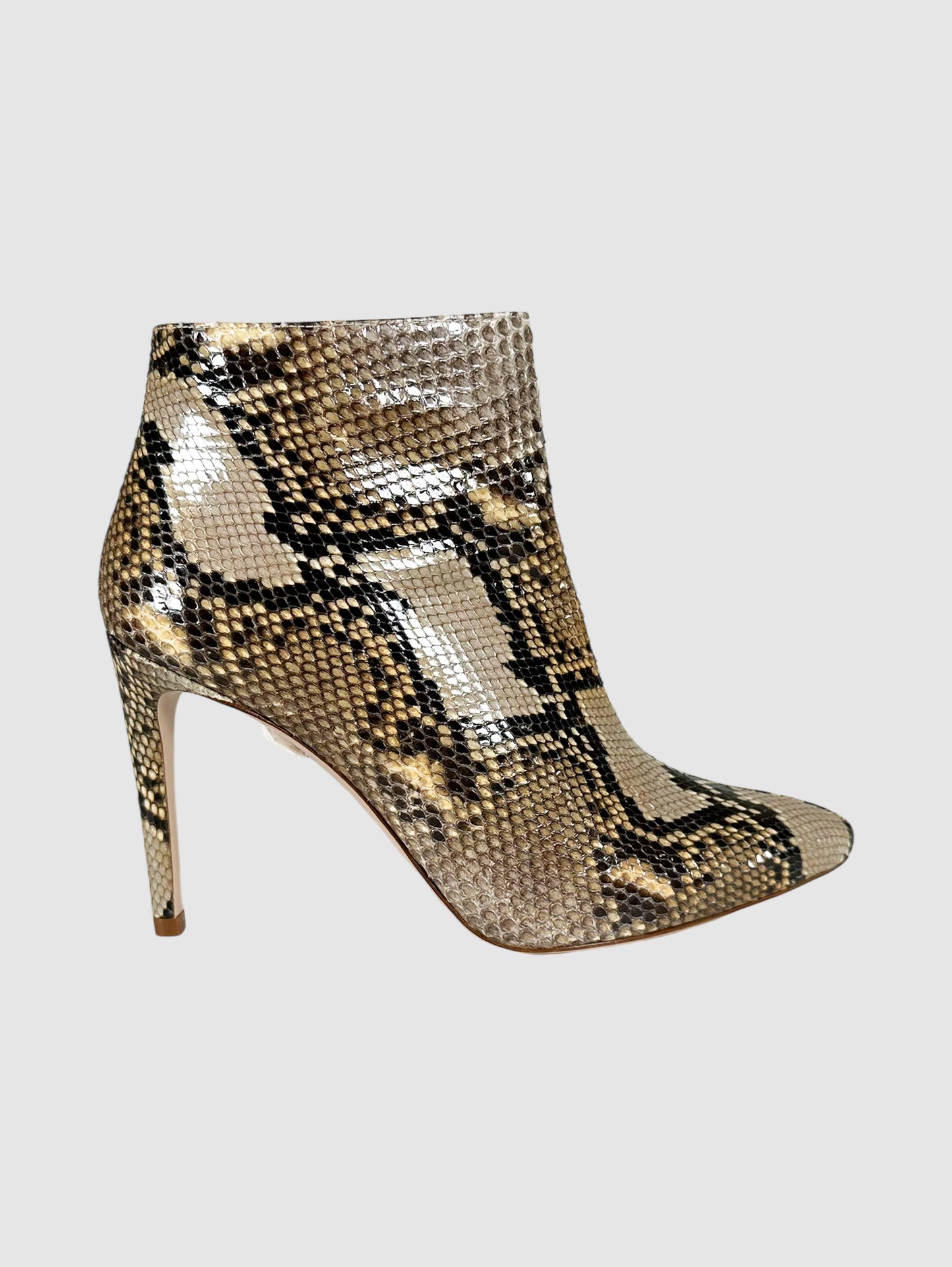 Python Zip-Up Ankle Boots - Size 8