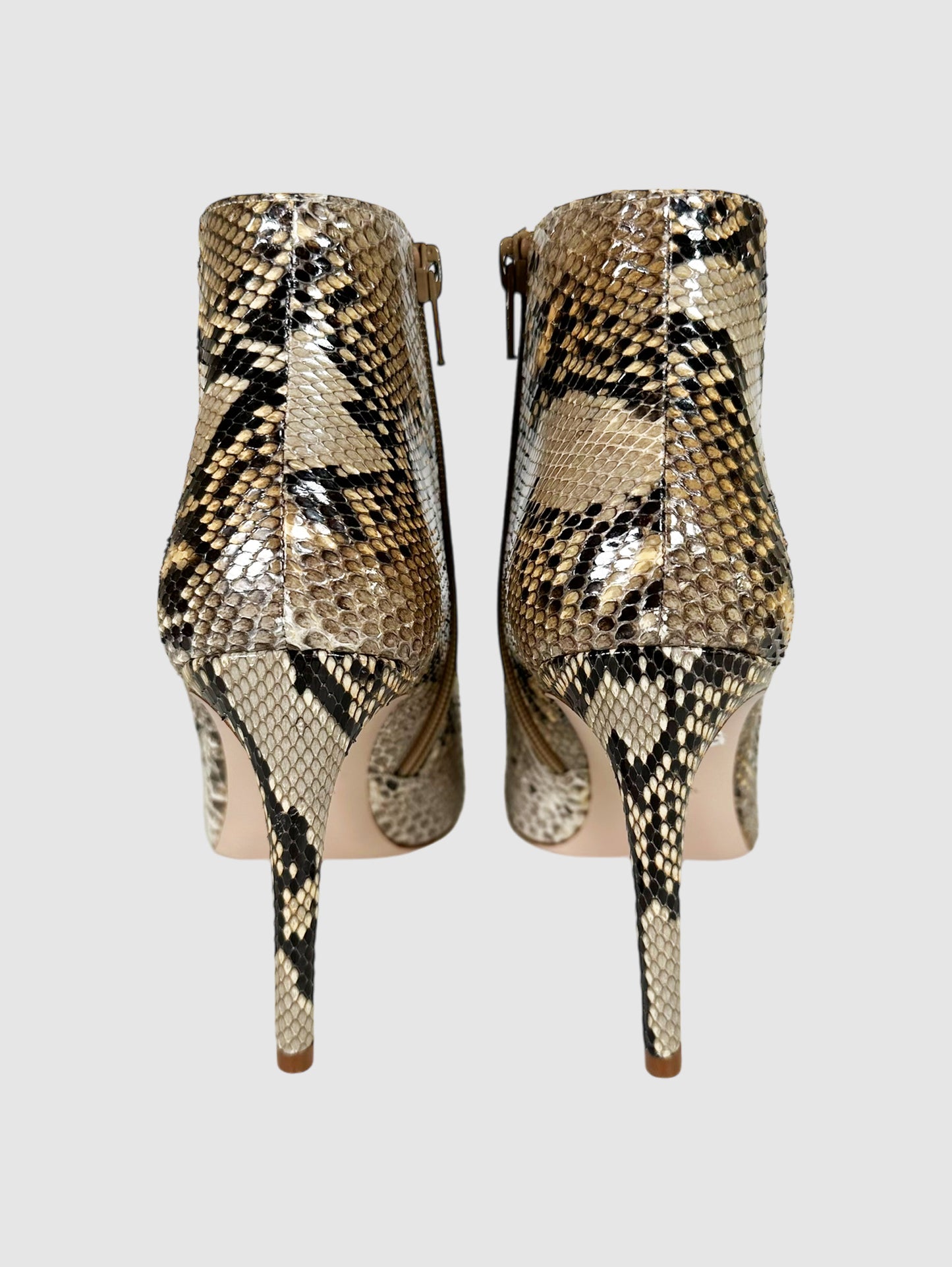 Python Zip-Up Ankle Boots - Size 8