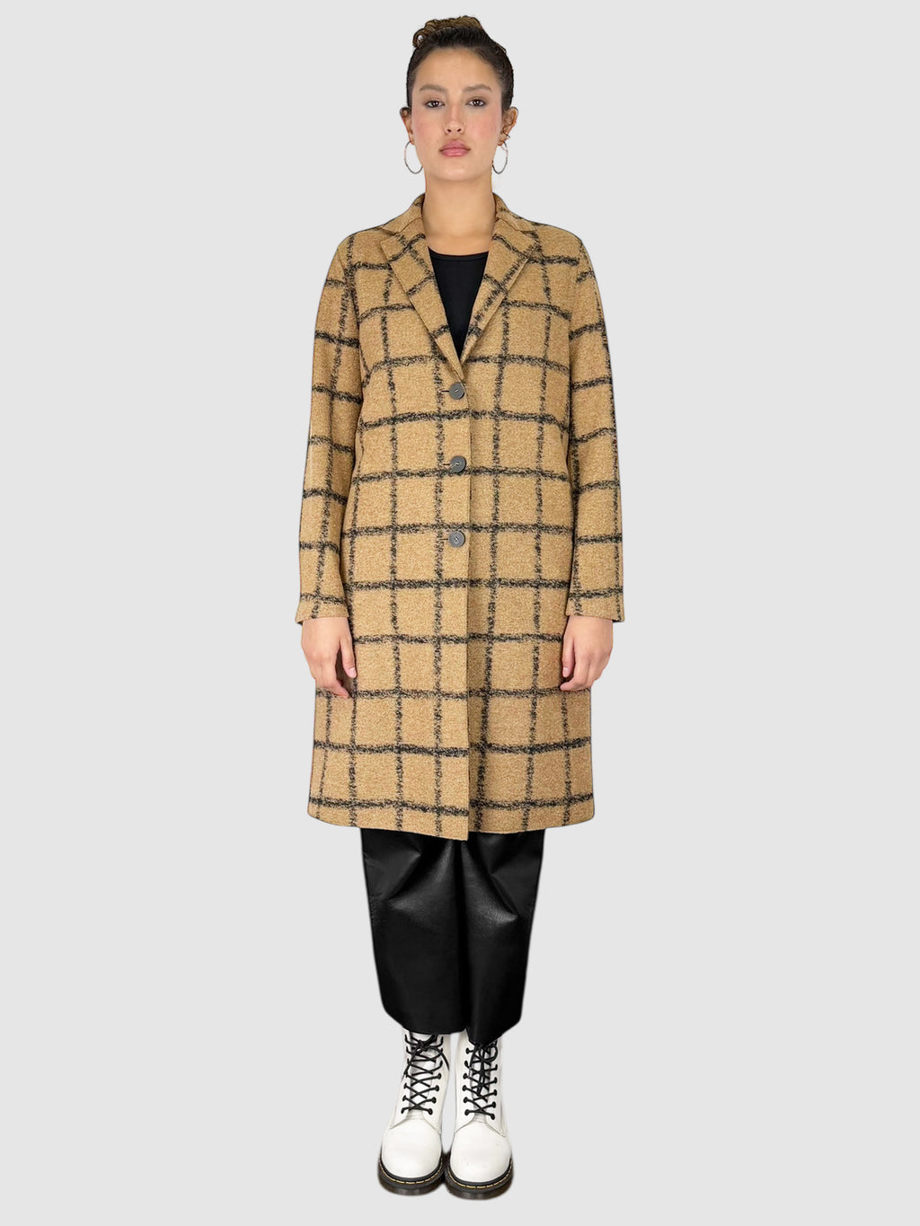 Plaid Wool Coat