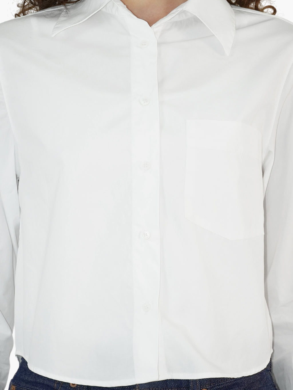 Cropped Button-Up Top