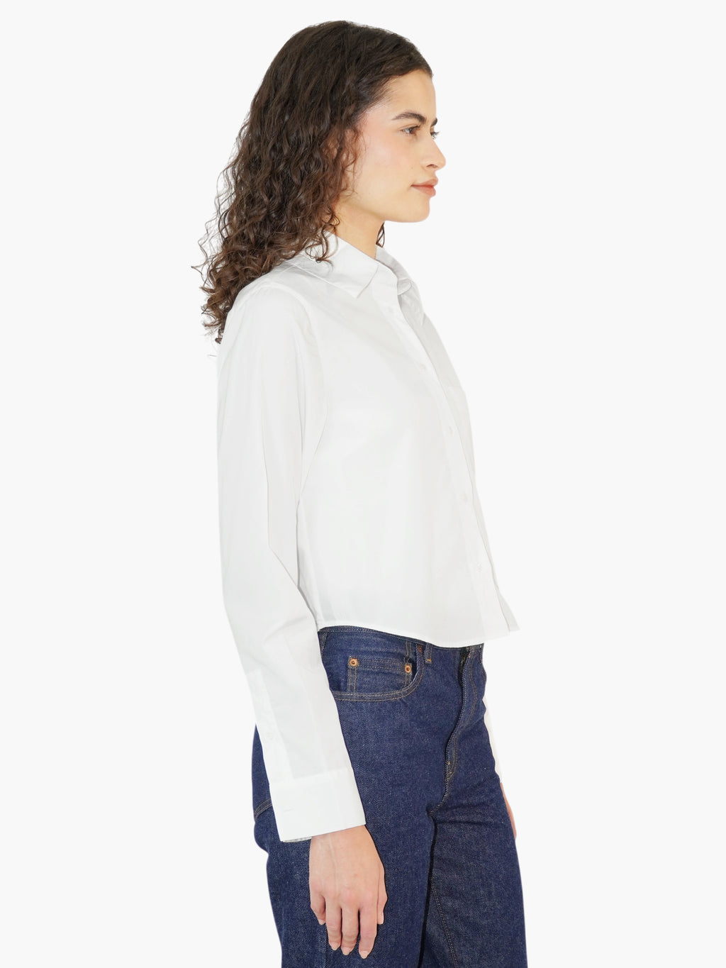 Cropped Button-Up Top