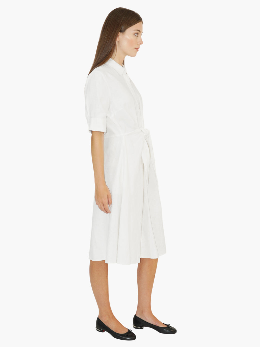 Linen Tie-Front Dress