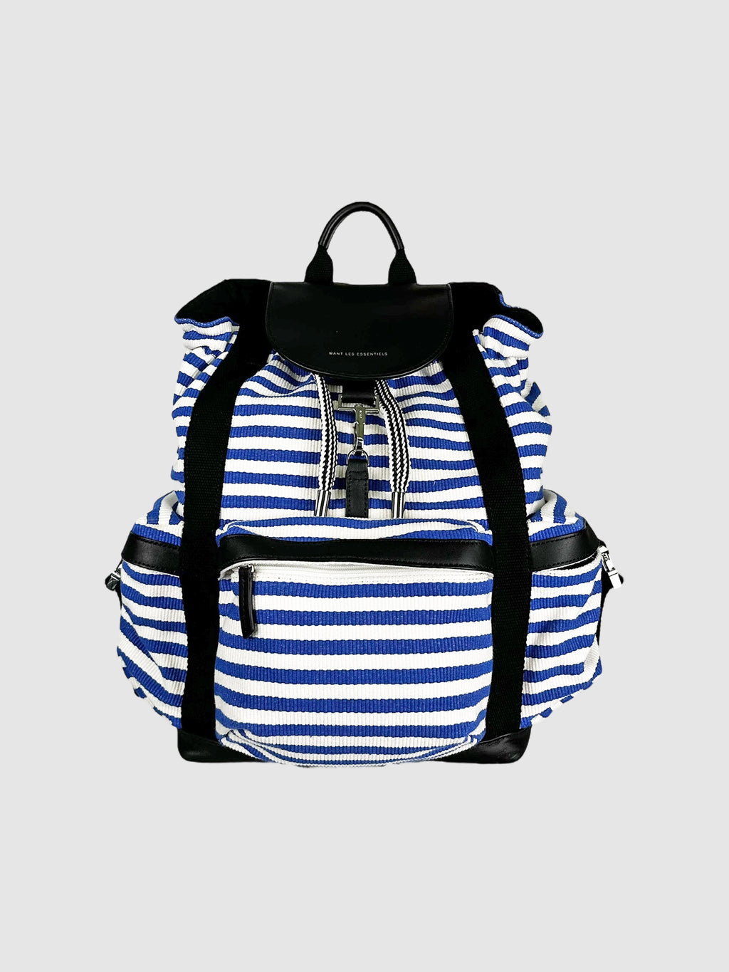 Striped Canvas Backpack