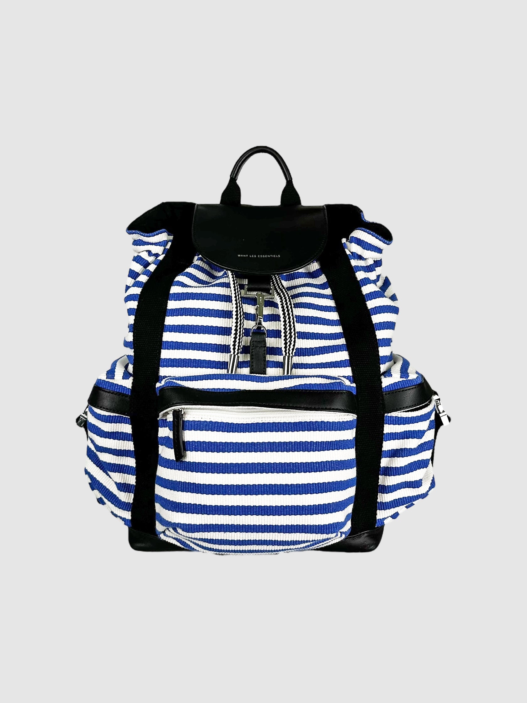 Striped Canvas Backpack