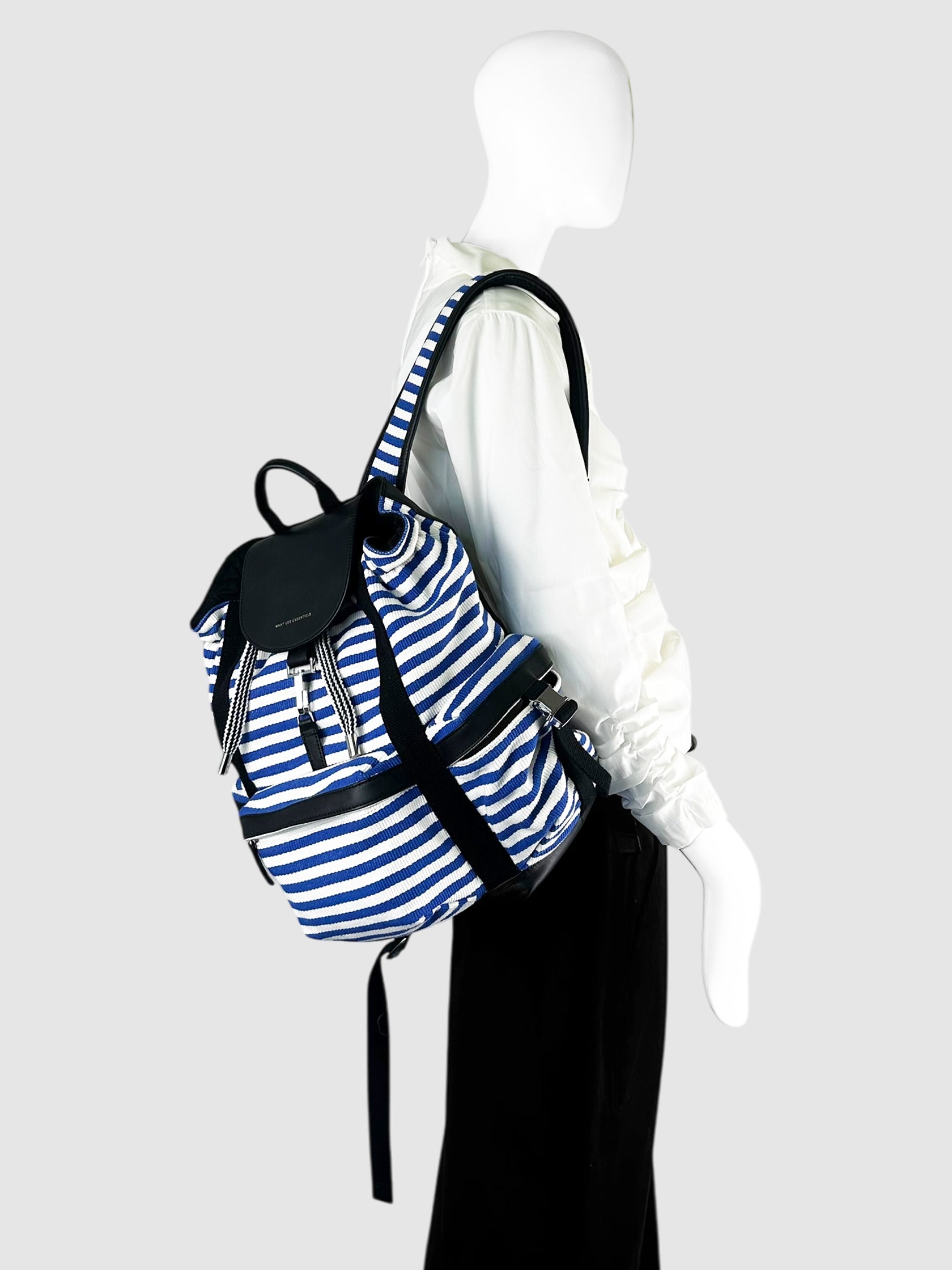 Striped Canvas Backpack