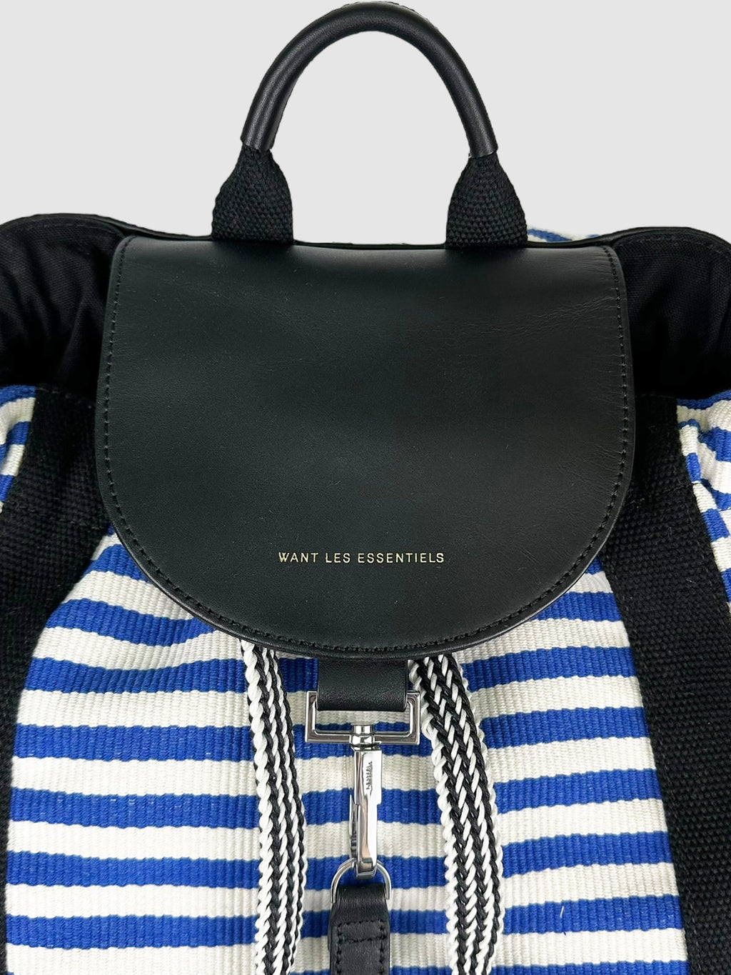 Striped Canvas Backpack