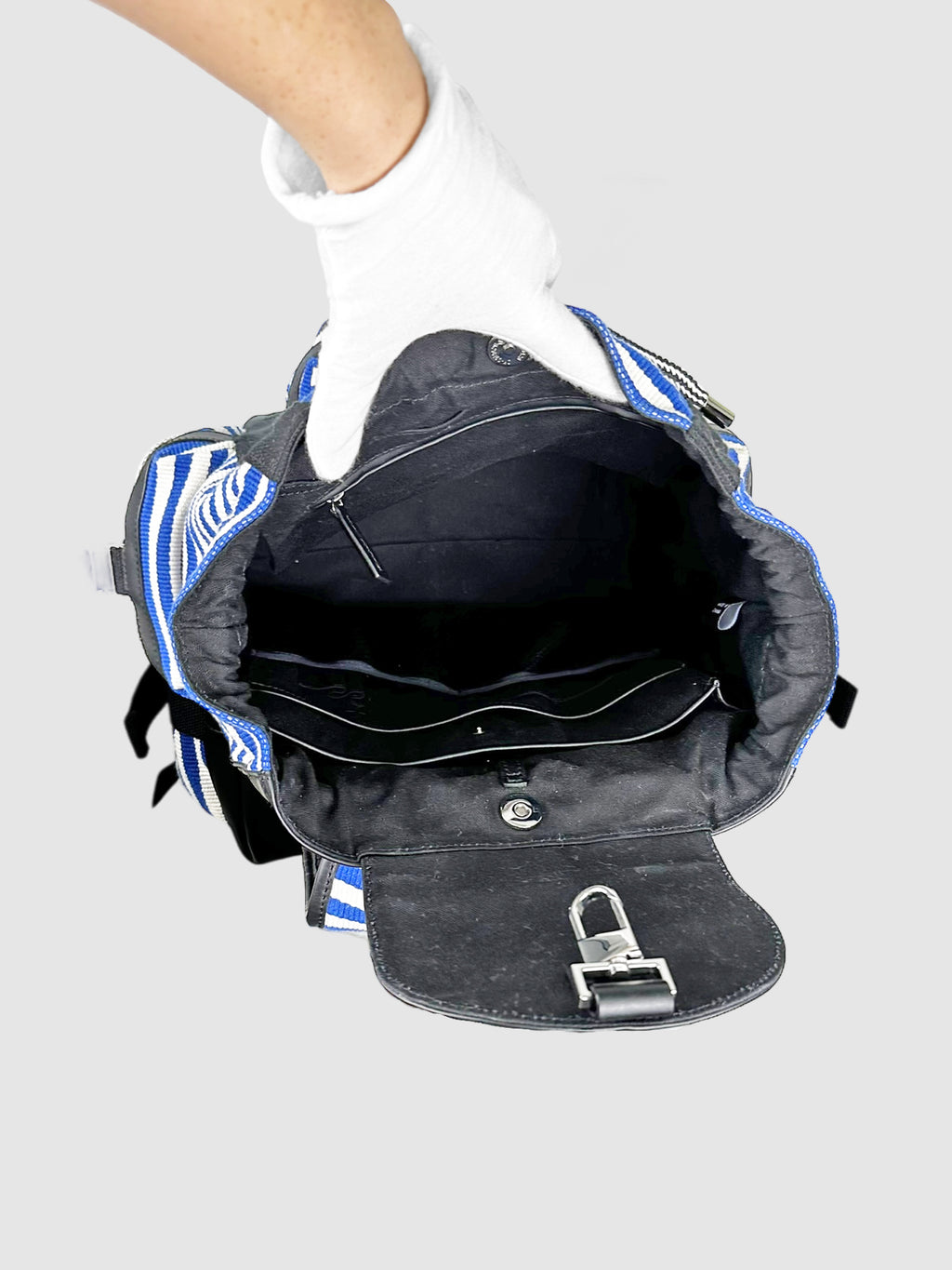 Striped Canvas Backpack