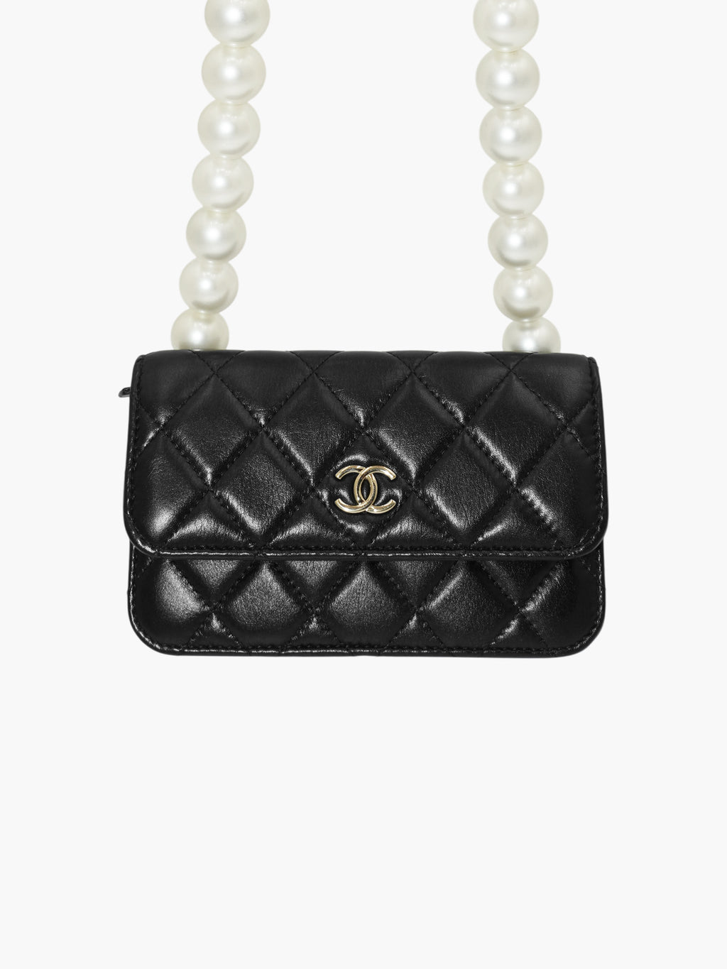 Faux Pearl Chain Wallet