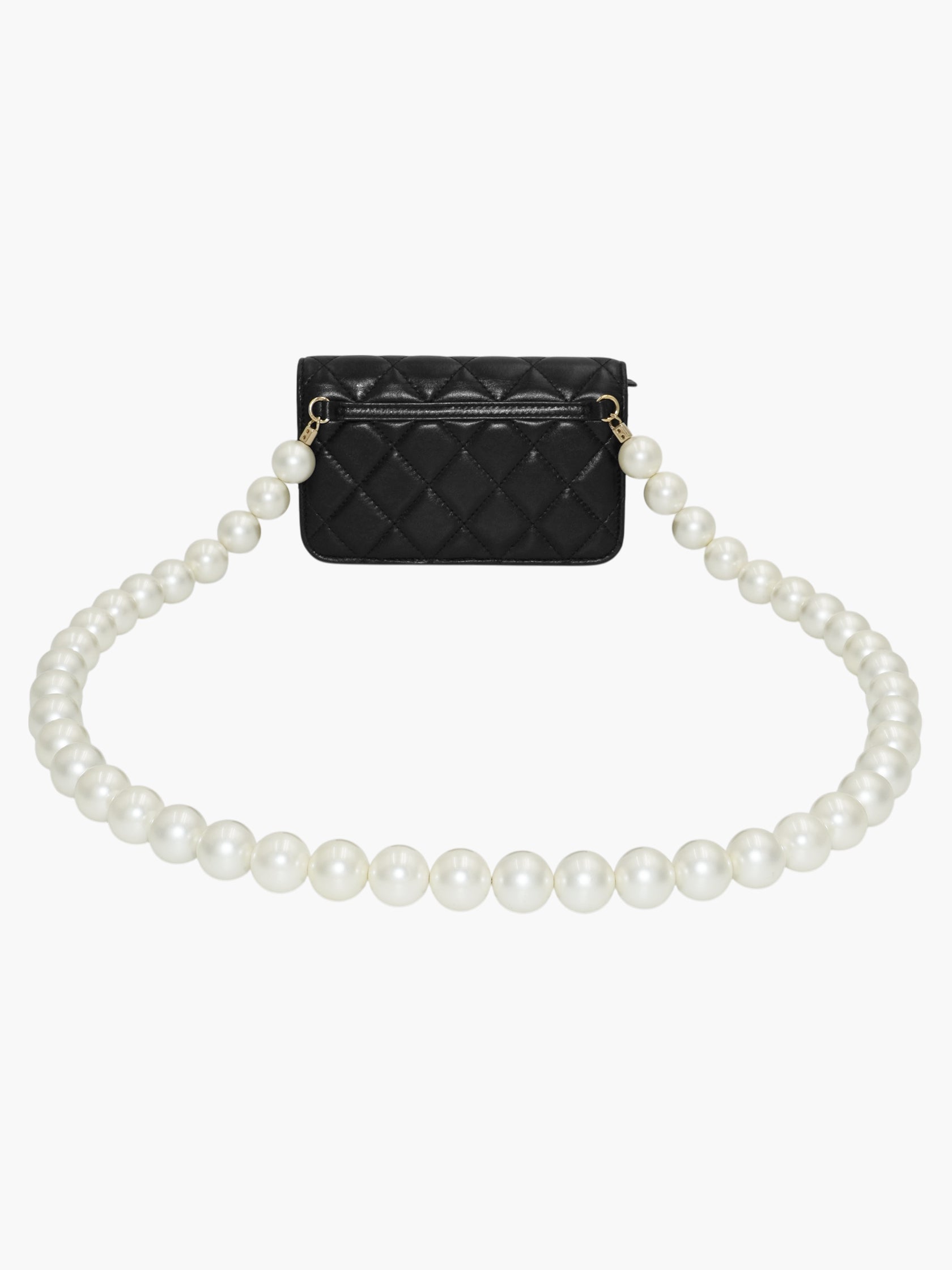 Faux Pearl Chain Wallet