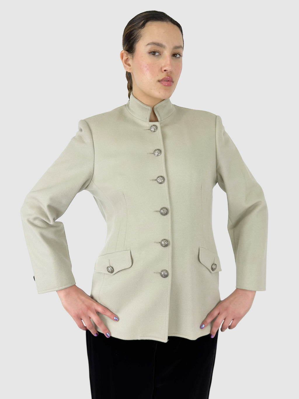 Wool Single-Breasted Coat