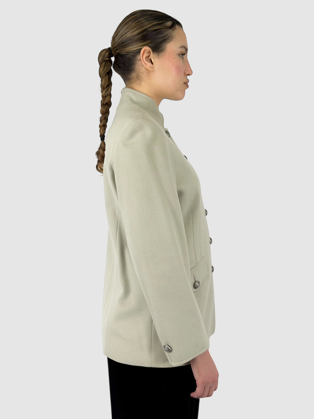 Wool Single-Breasted Coat