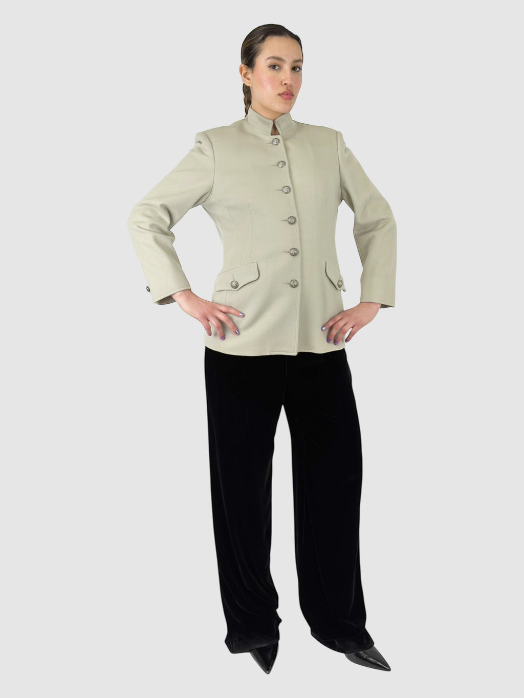 Wool Single-Breasted Coat