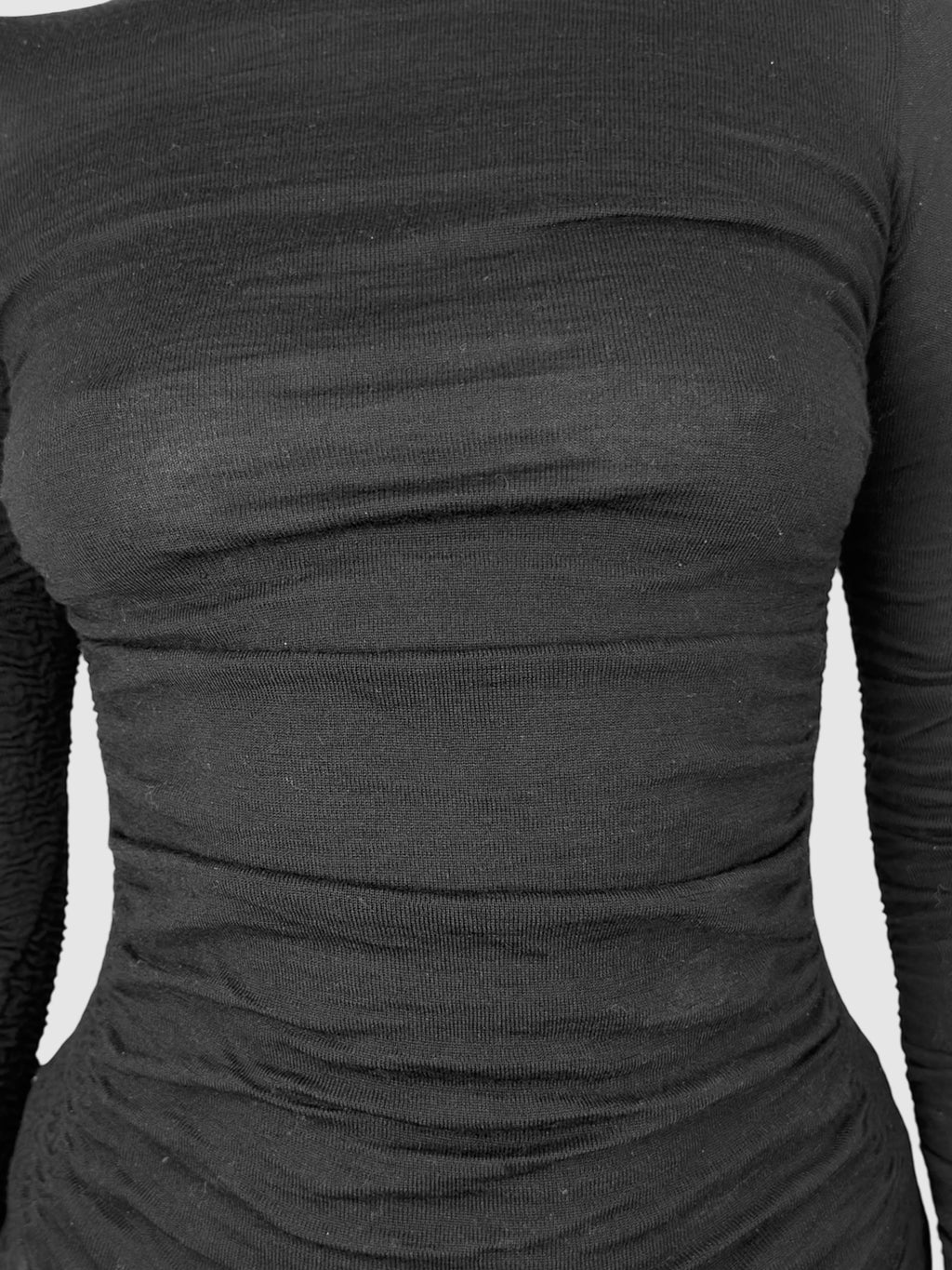 Ruched Wool Sweater