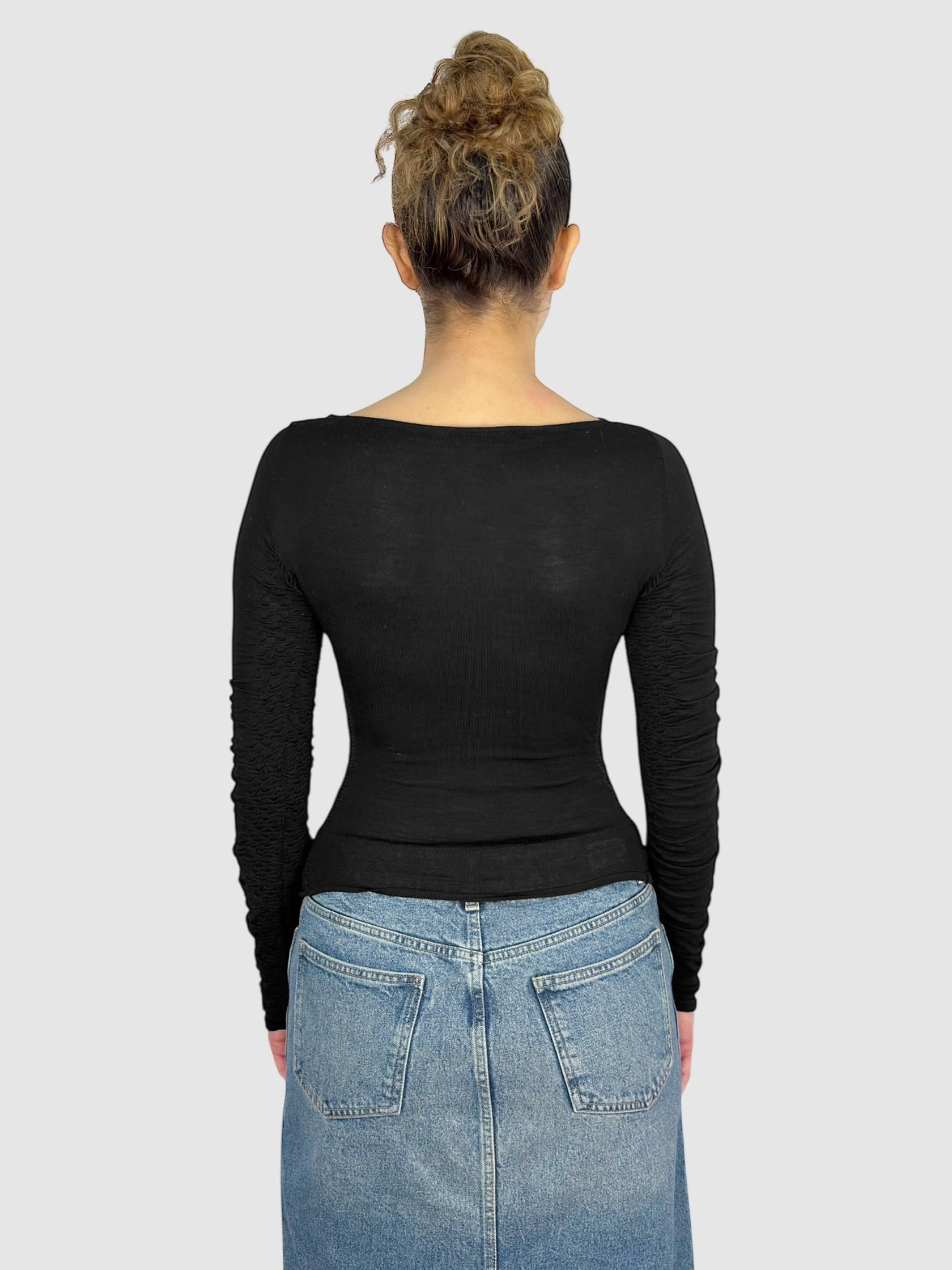 Ruched Wool Sweater