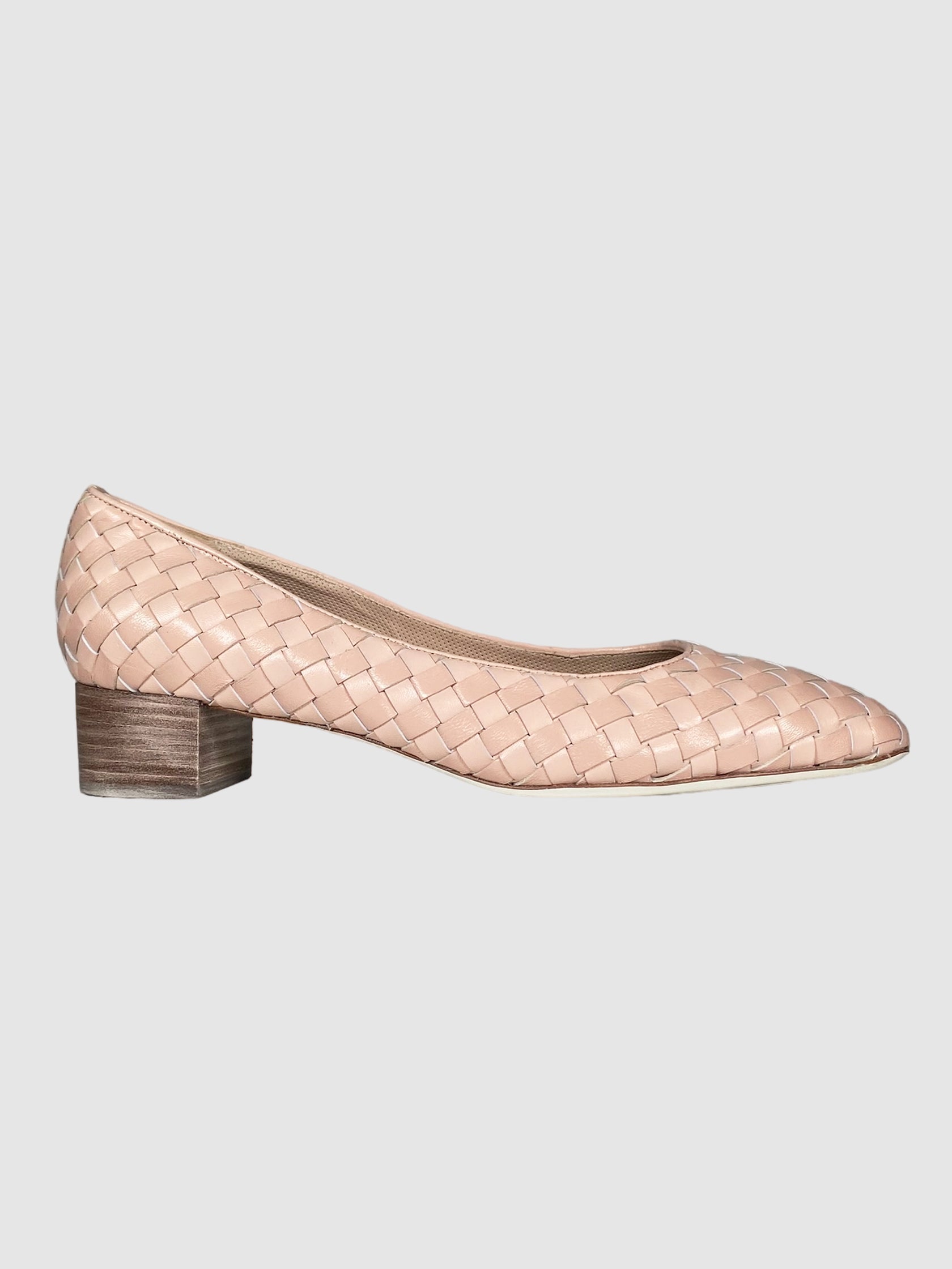 Ron White Weaved Leather Heels - Size 39.5