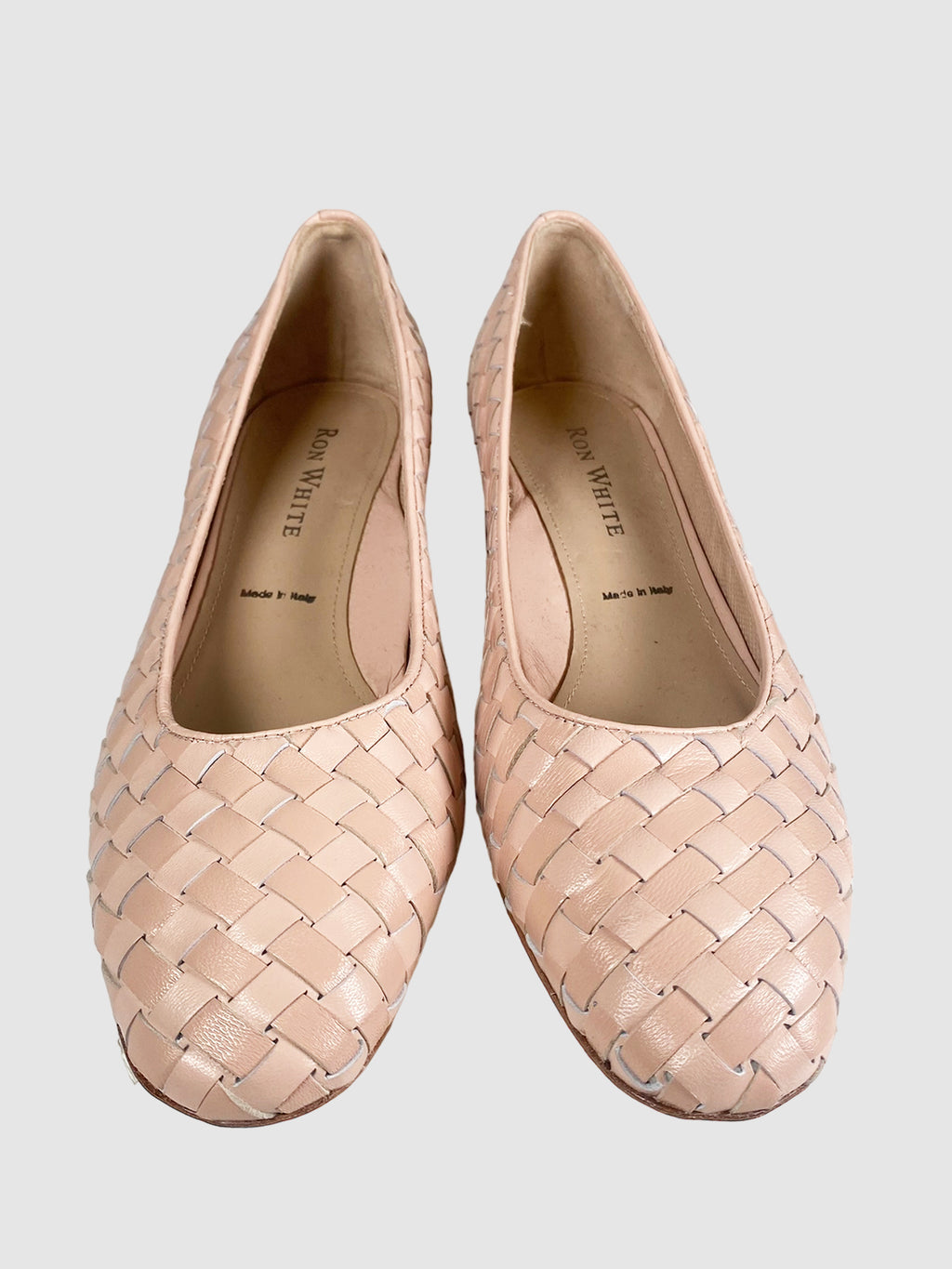 Ron White Weaved Leather Heels - Size 39.5