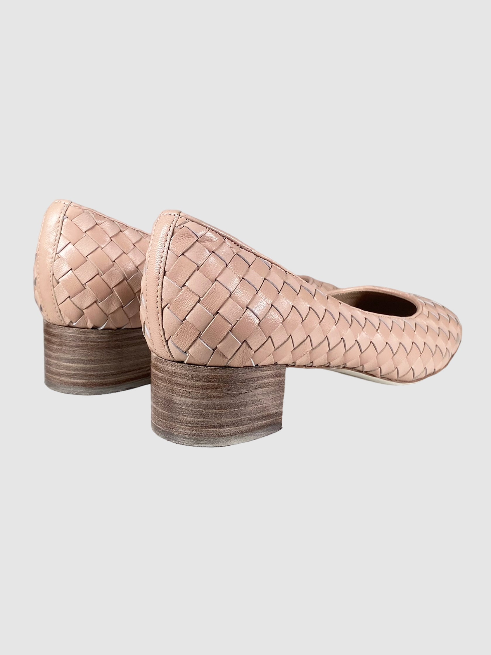 Ron White Weaved Leather Heels - Size 39.5