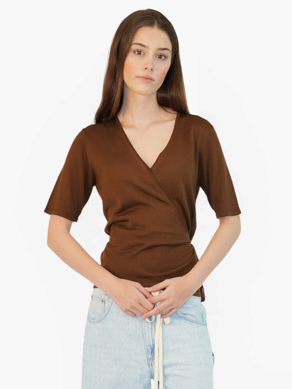 Silk Wrap Top
