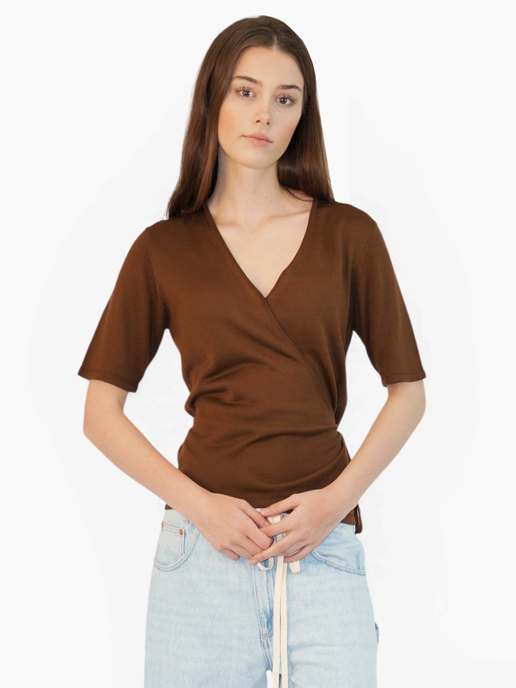 Silk Wrap Top
