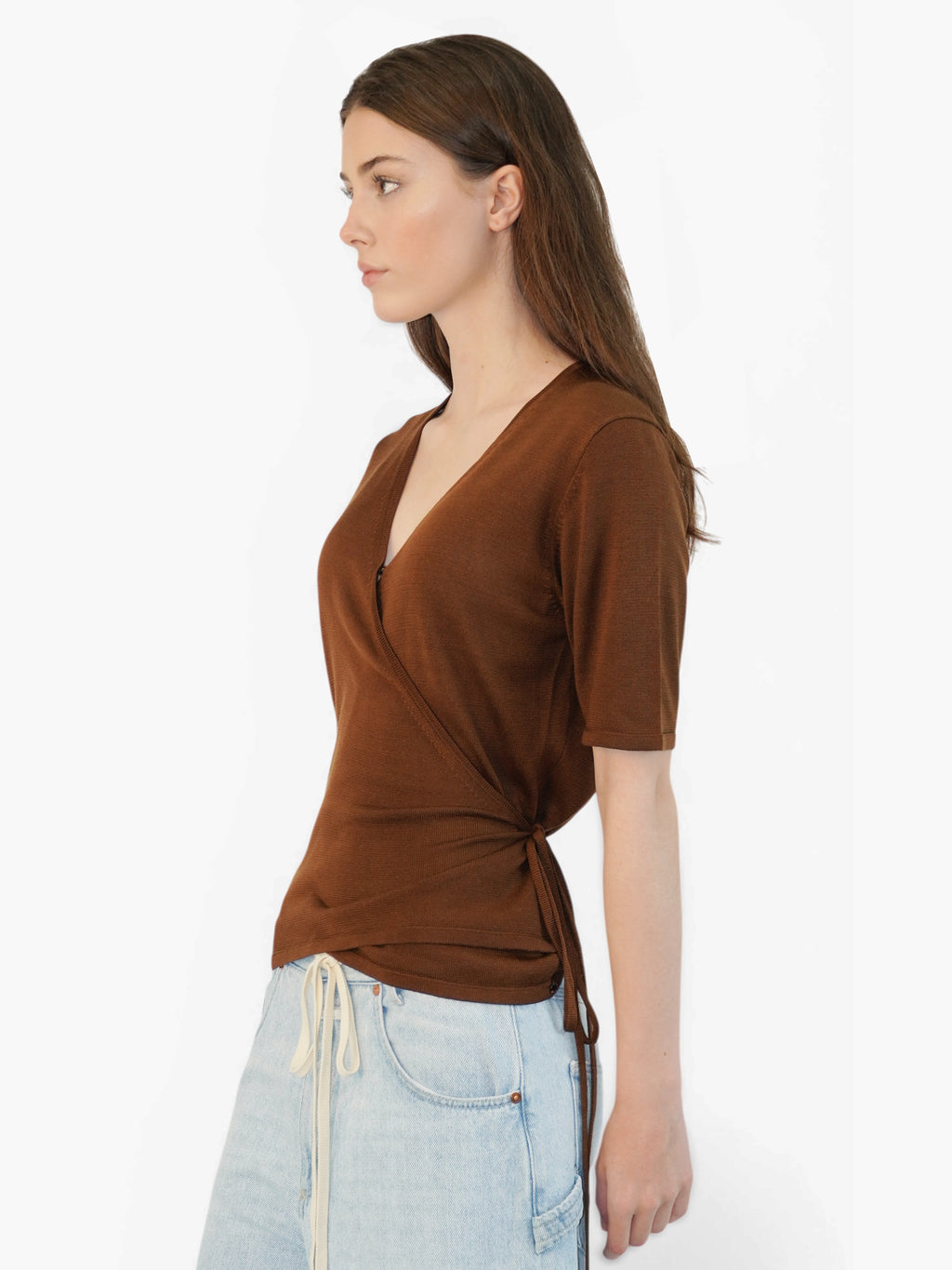 Silk Wrap Top