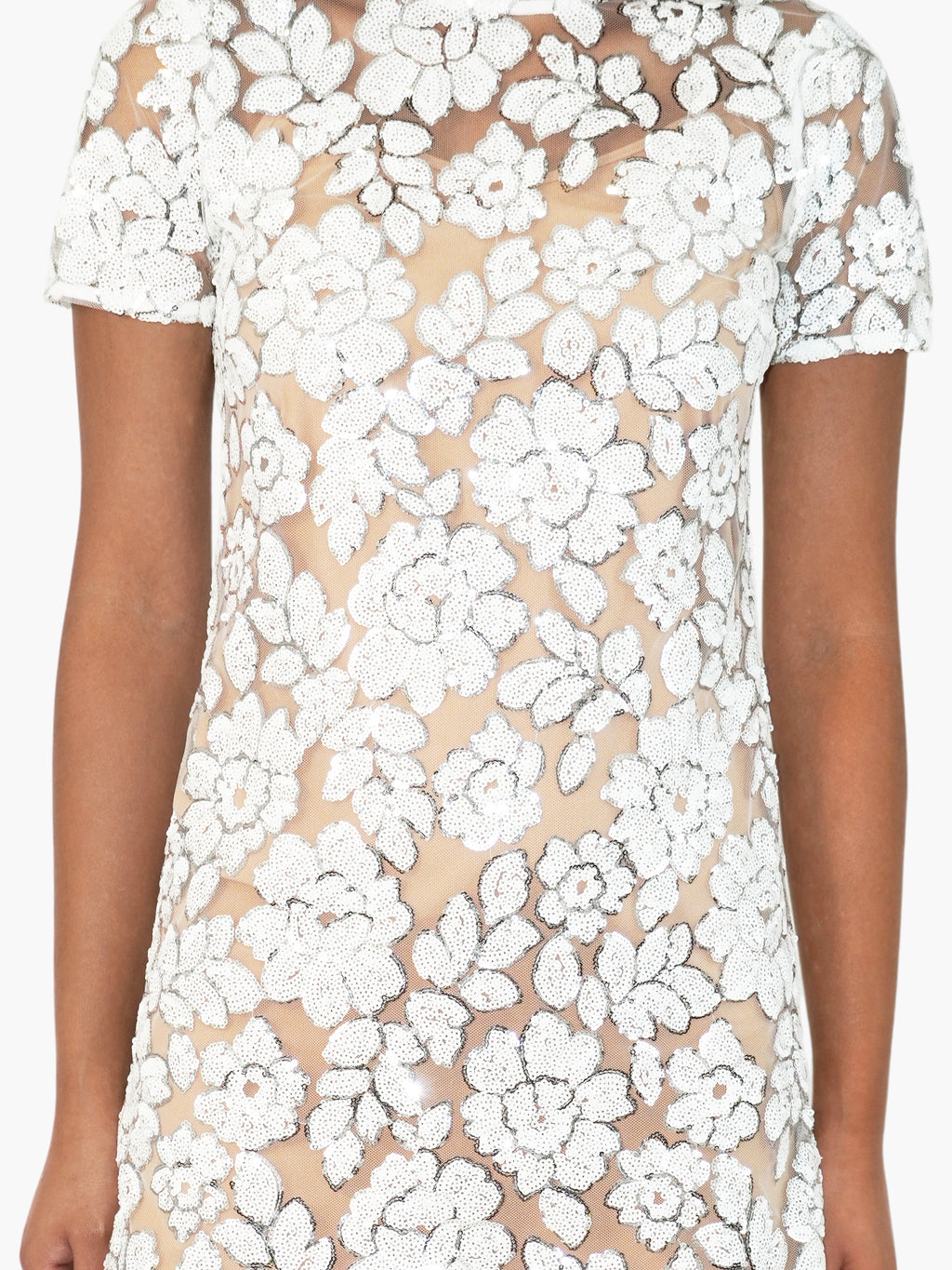 Sequinned Floral Dress
