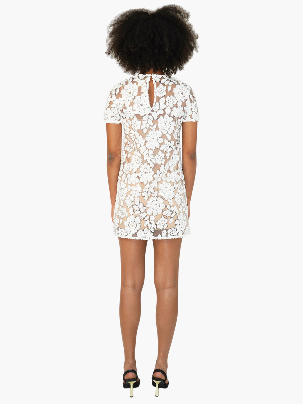 Sequinned Floral Dress