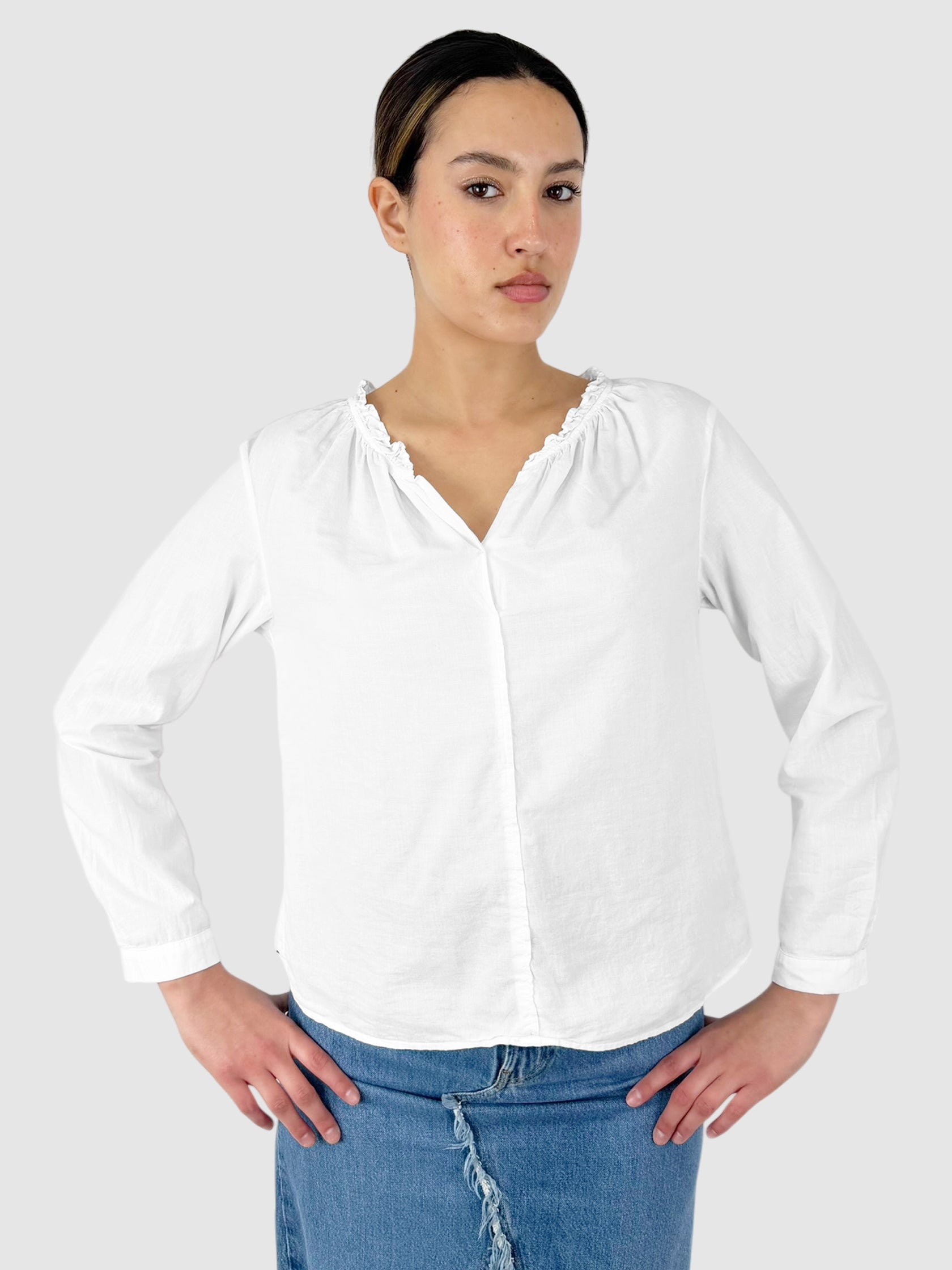 Ruffled Collar Top