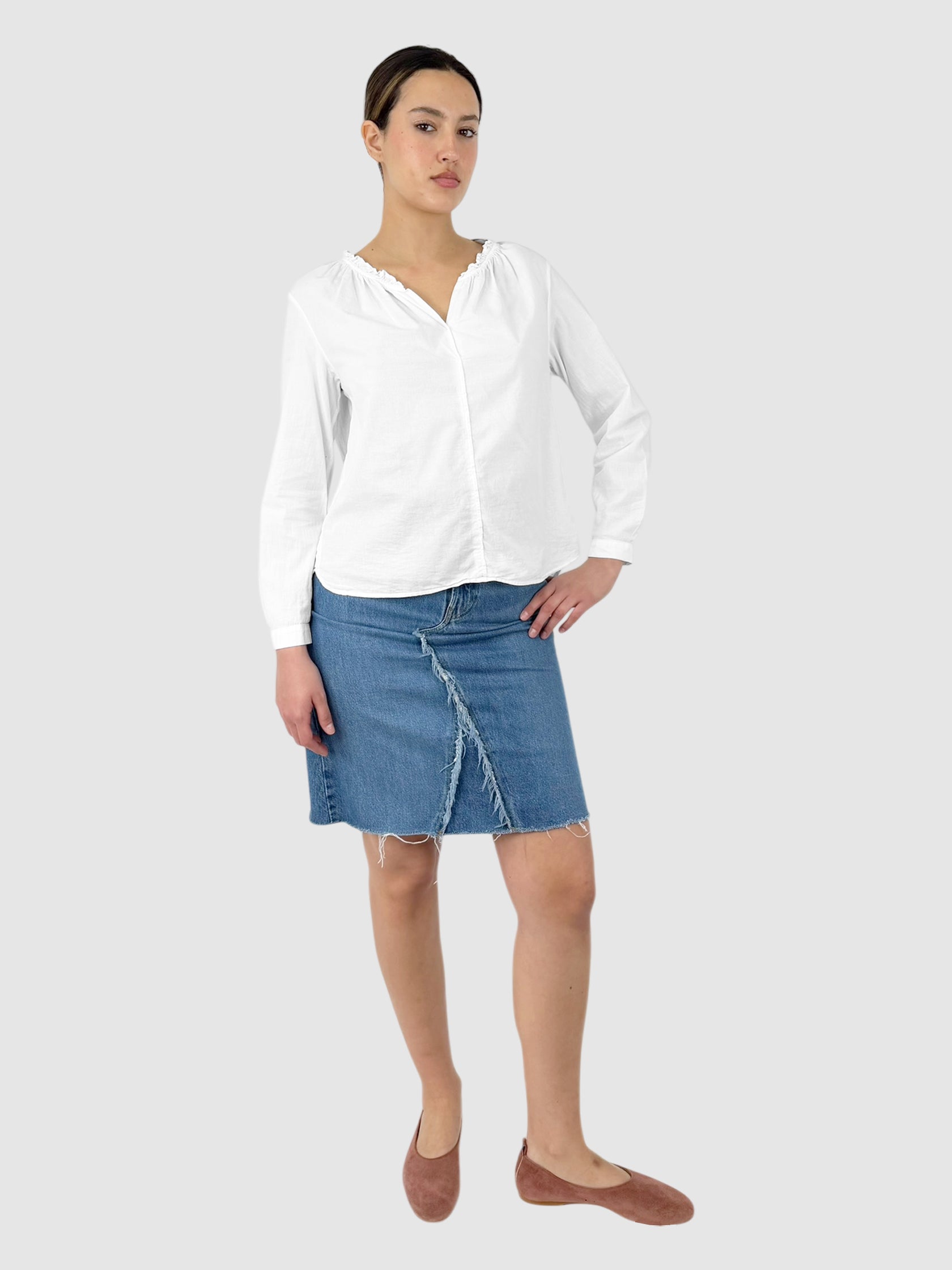 Ruffled Collar Top
