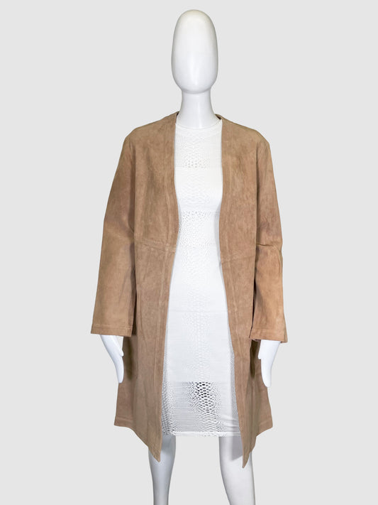 Theory Suede Light Weight Coat - Size M