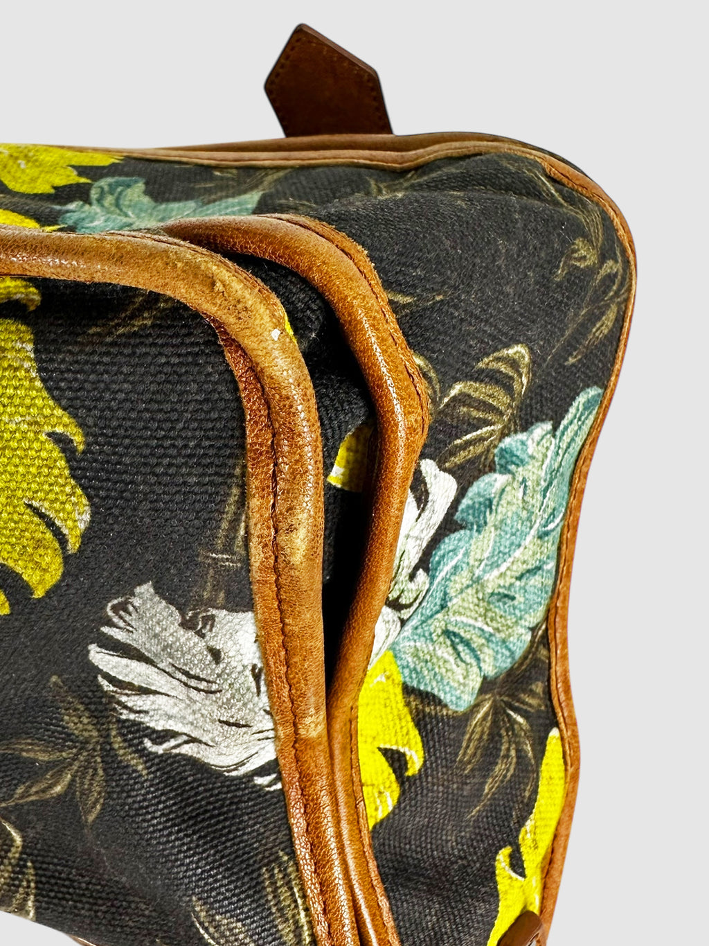 Floral Printed Canvas PS1 Bag