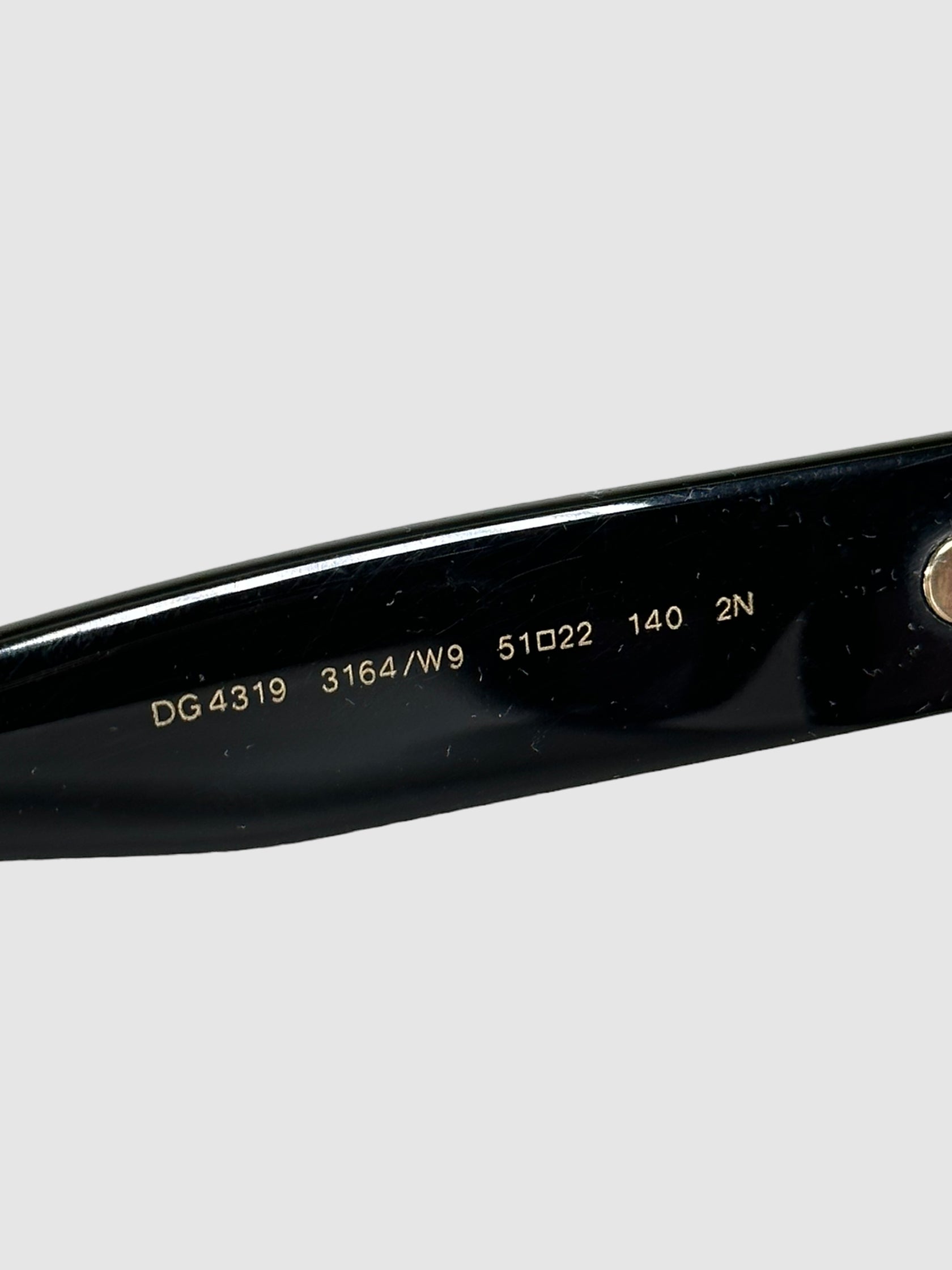 Oversized Floral and Stripe Frame Sunglasses