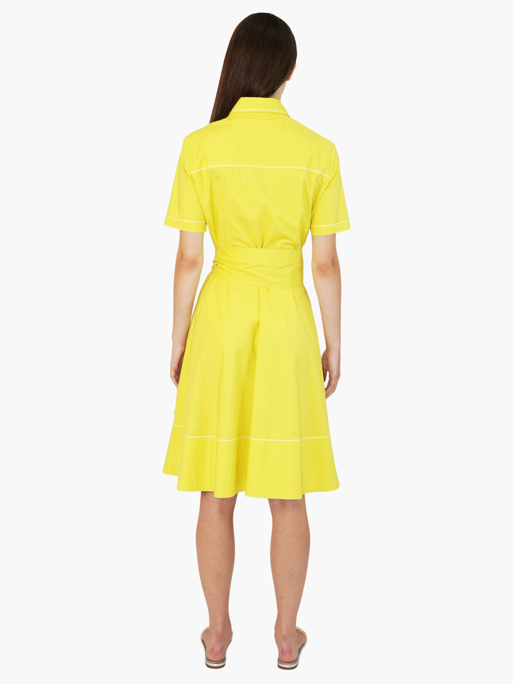 Belted Button-Up Dress