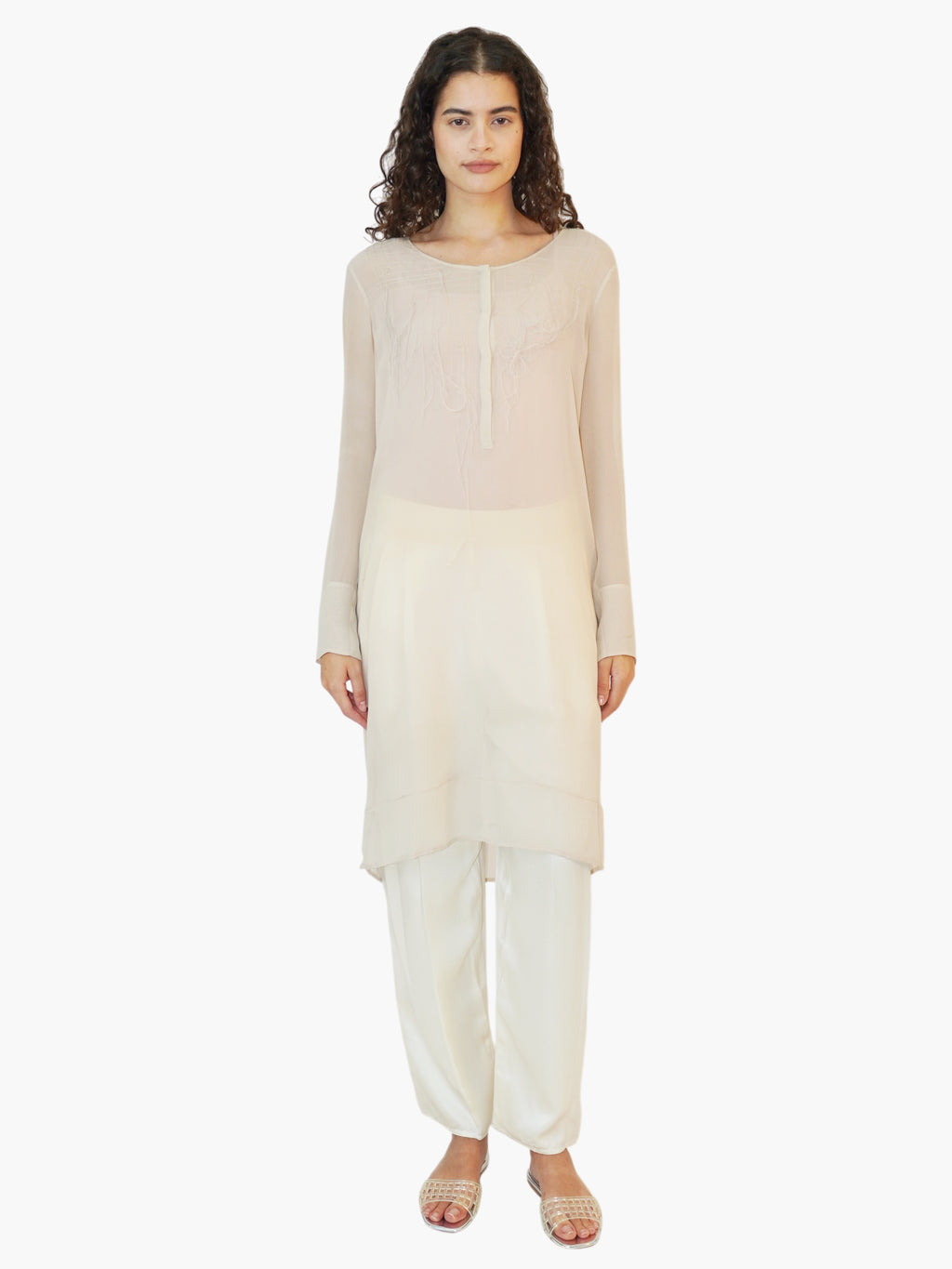 Sheer Feathered Tunic