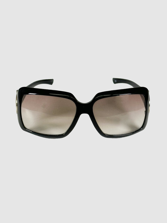 Horsebit Accent Square Sunglasses