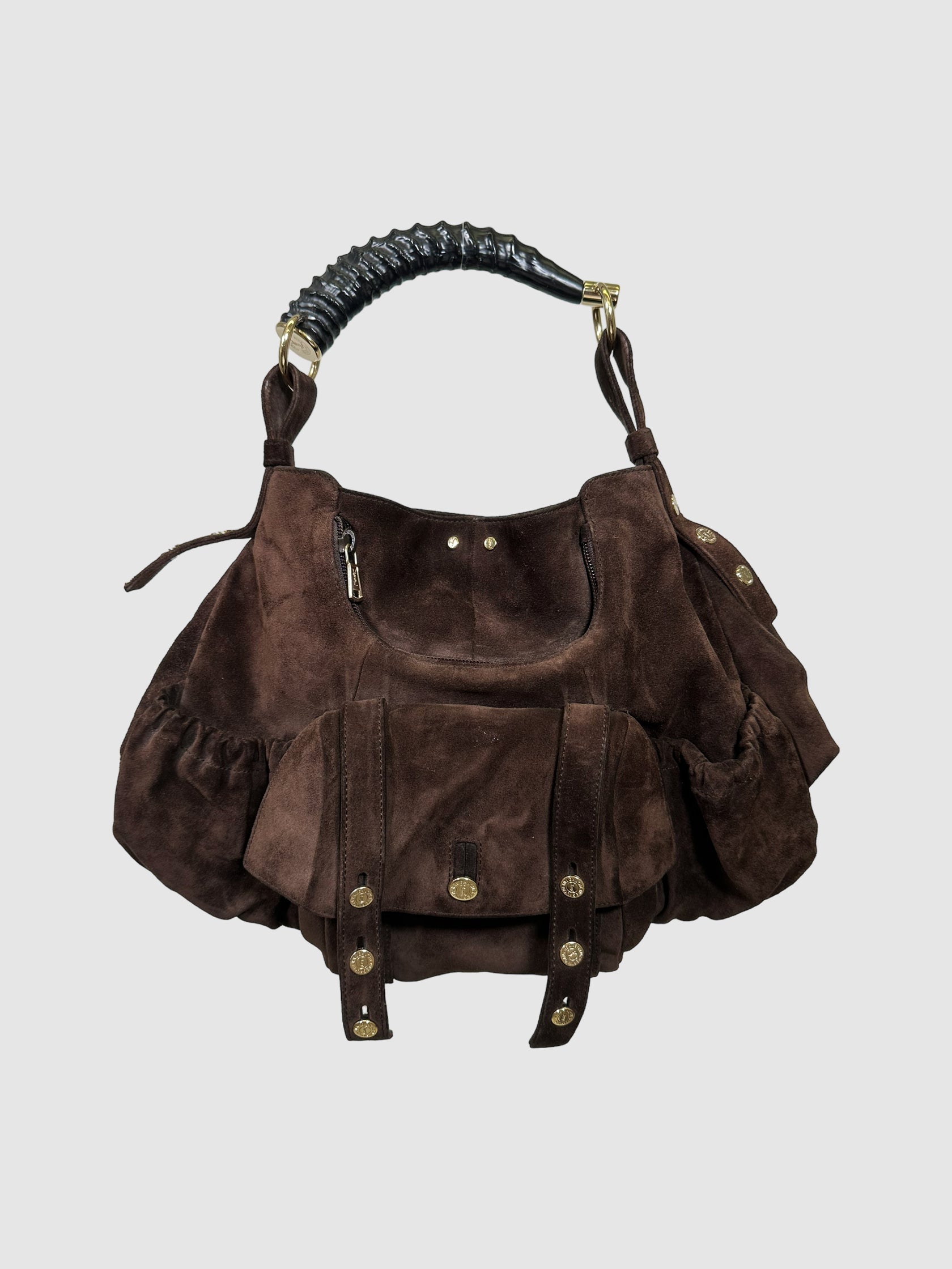 Suede Mombasa Handle Bag