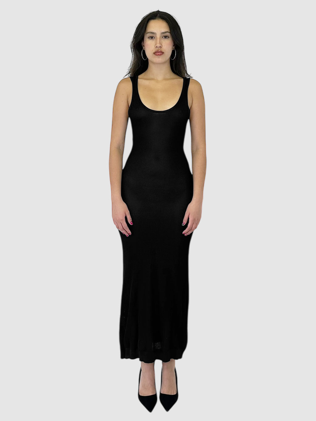 Y-3 Knit Three Stripe Maxi Dress - Size Extra Small