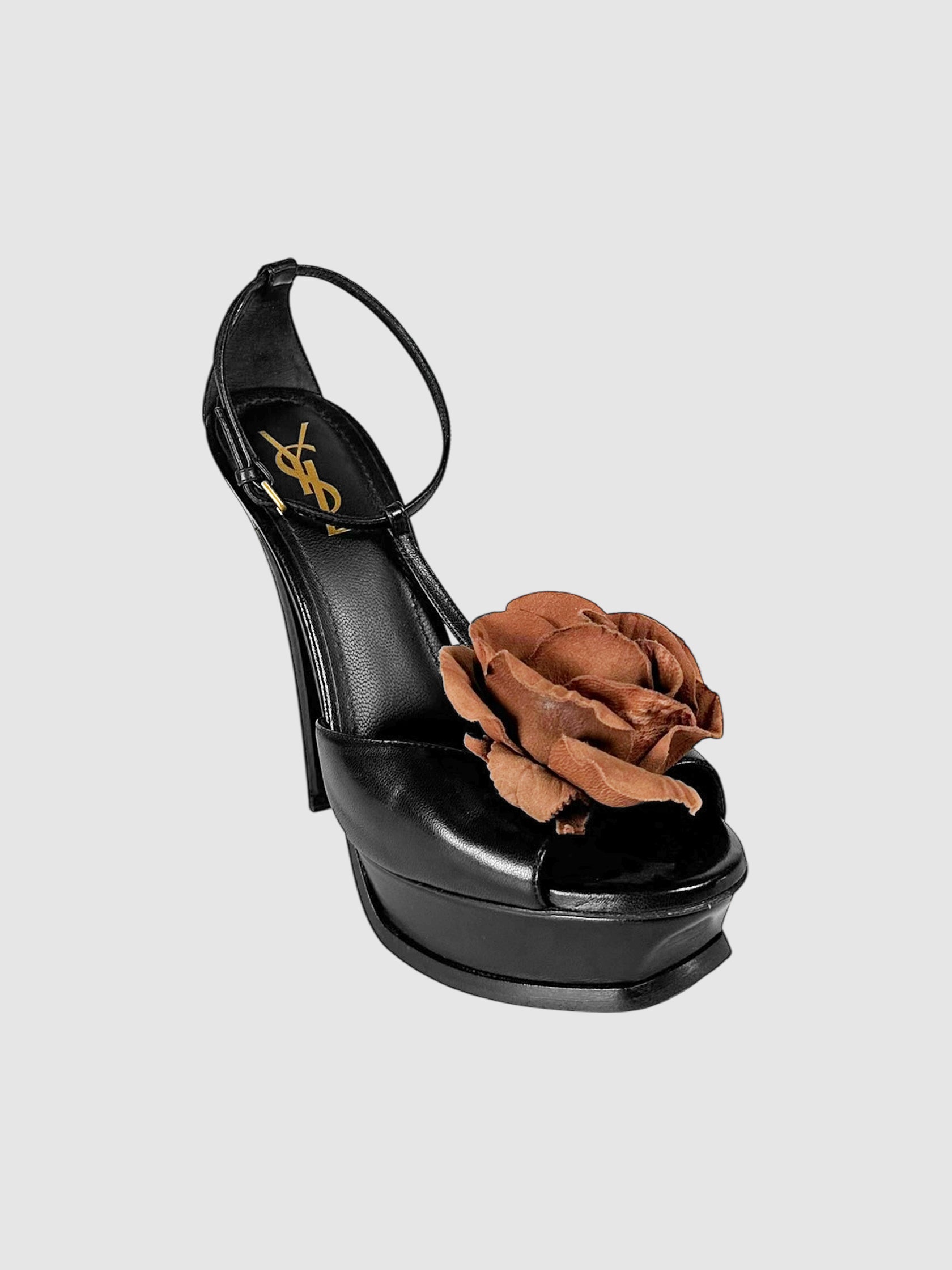 Leather Rose Pumps