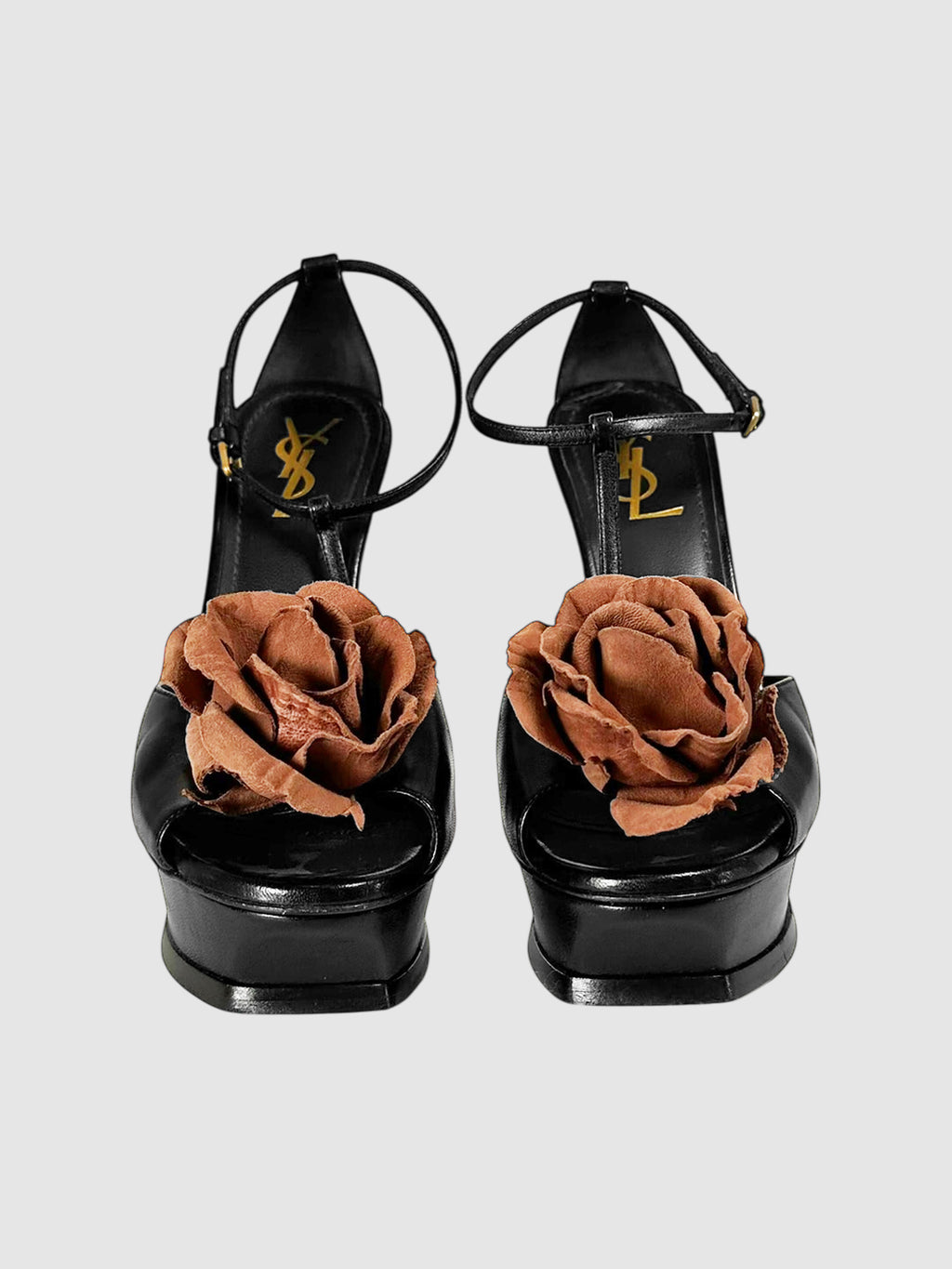 Leather Rose Pumps