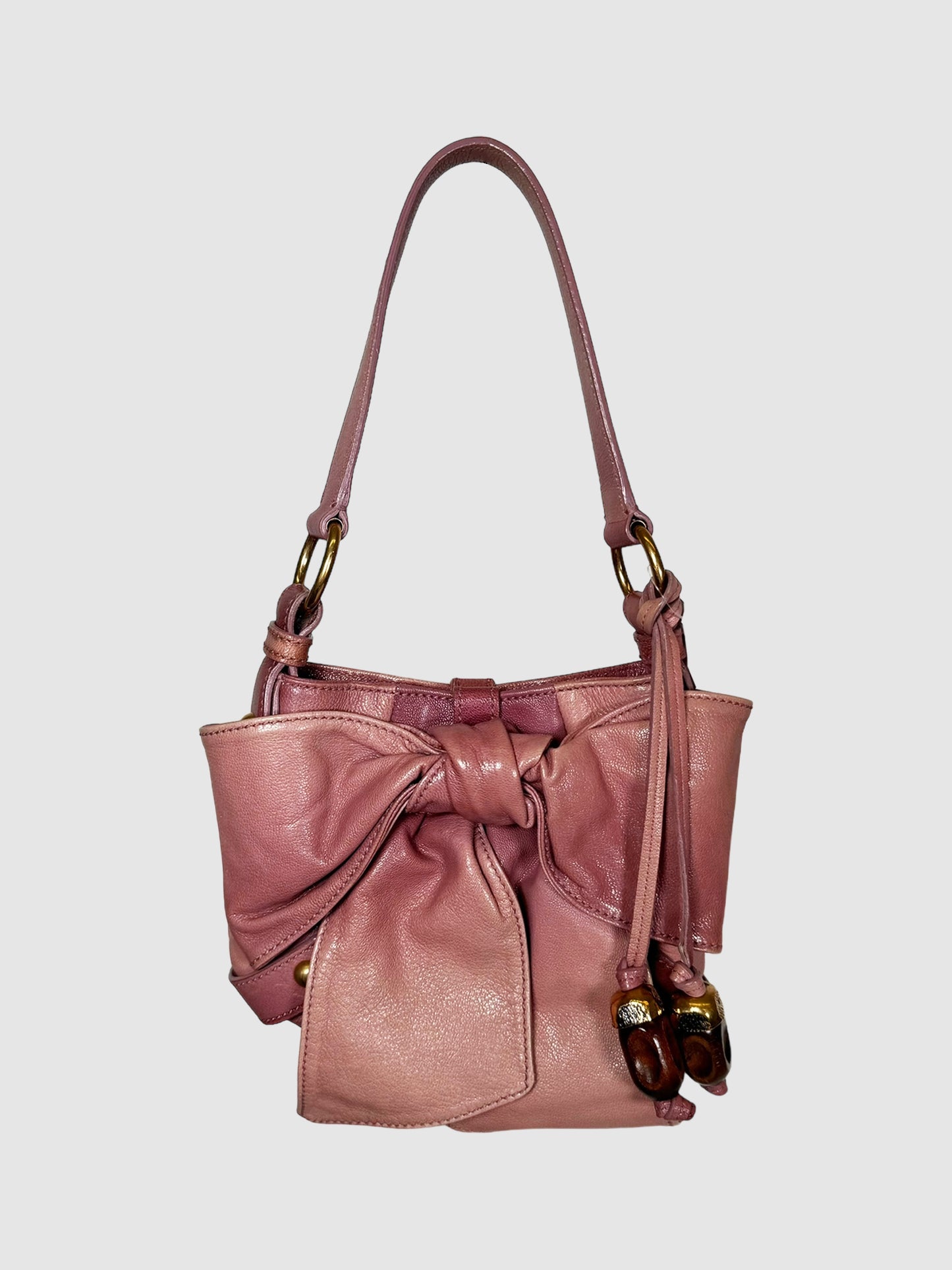 Small Leather Bow Shoulder Bag