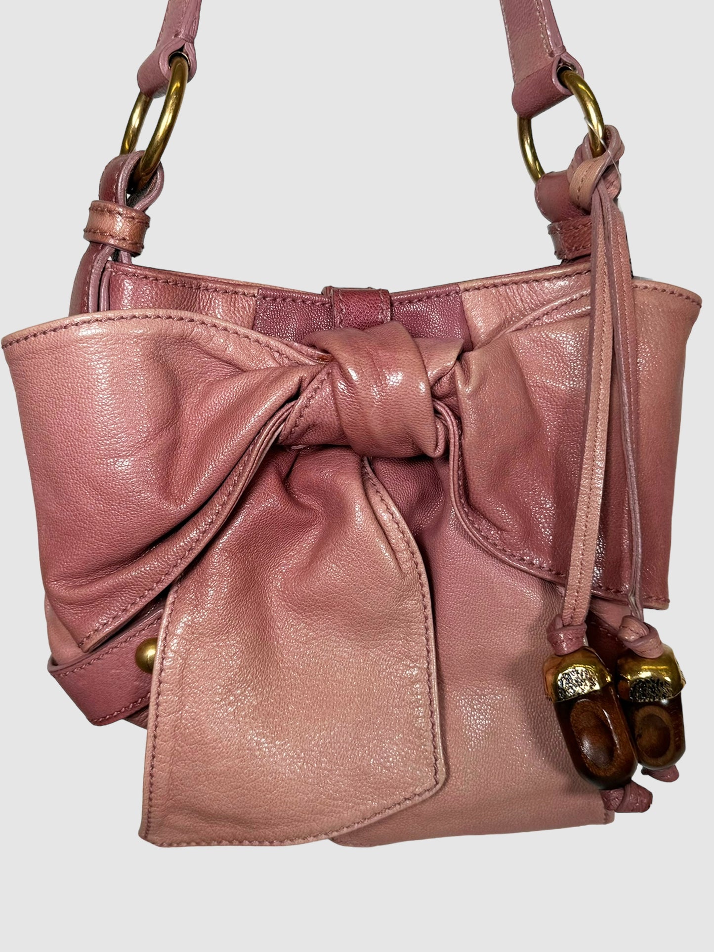 Small Leather Bow Shoulder Bag