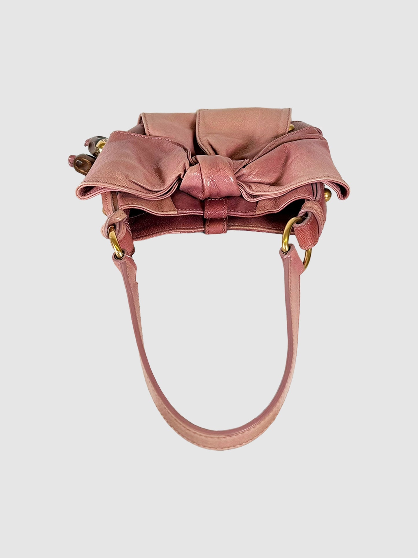 Small Leather Bow Shoulder Bag