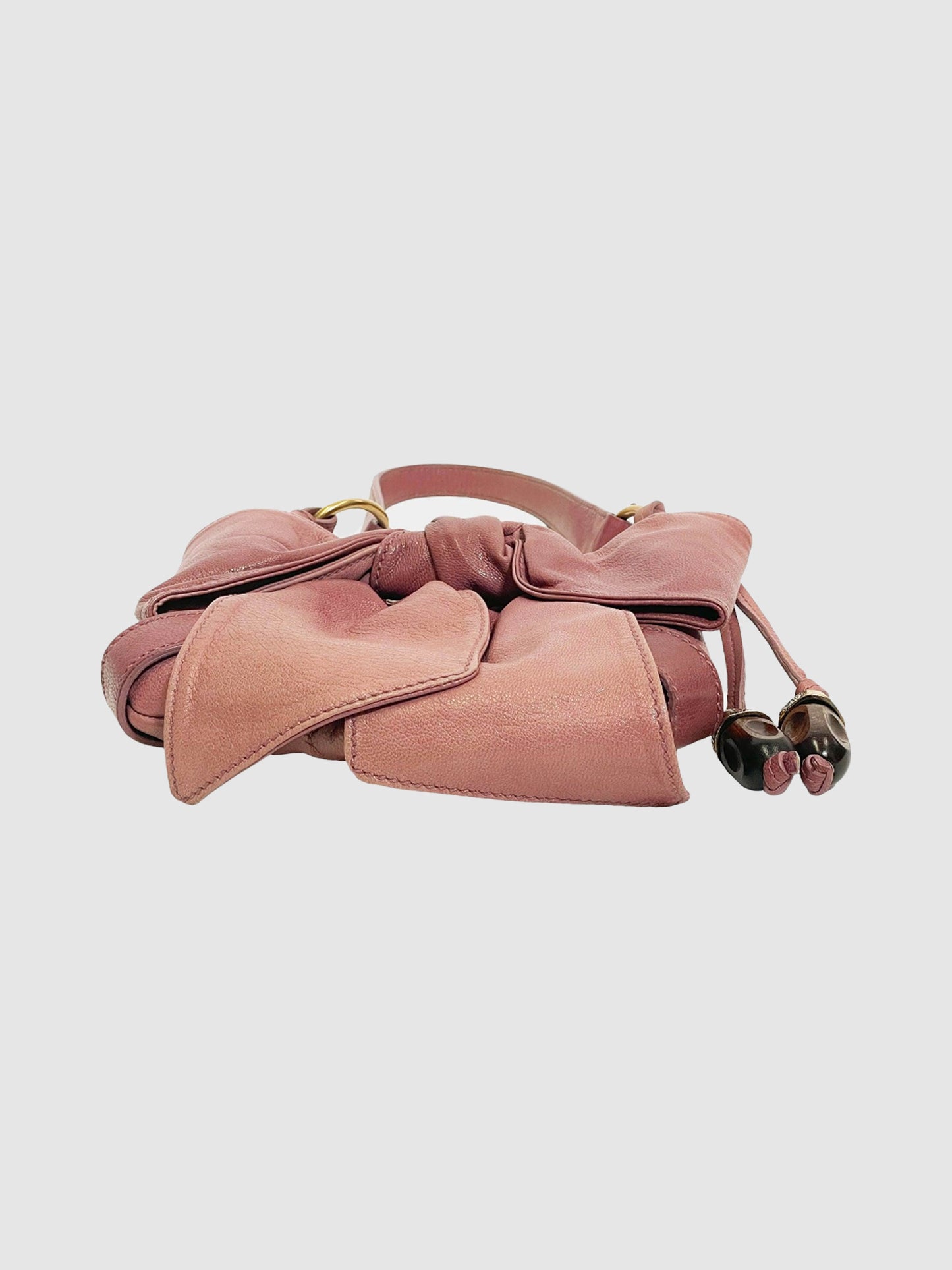 Small Leather Bow Shoulder Bag